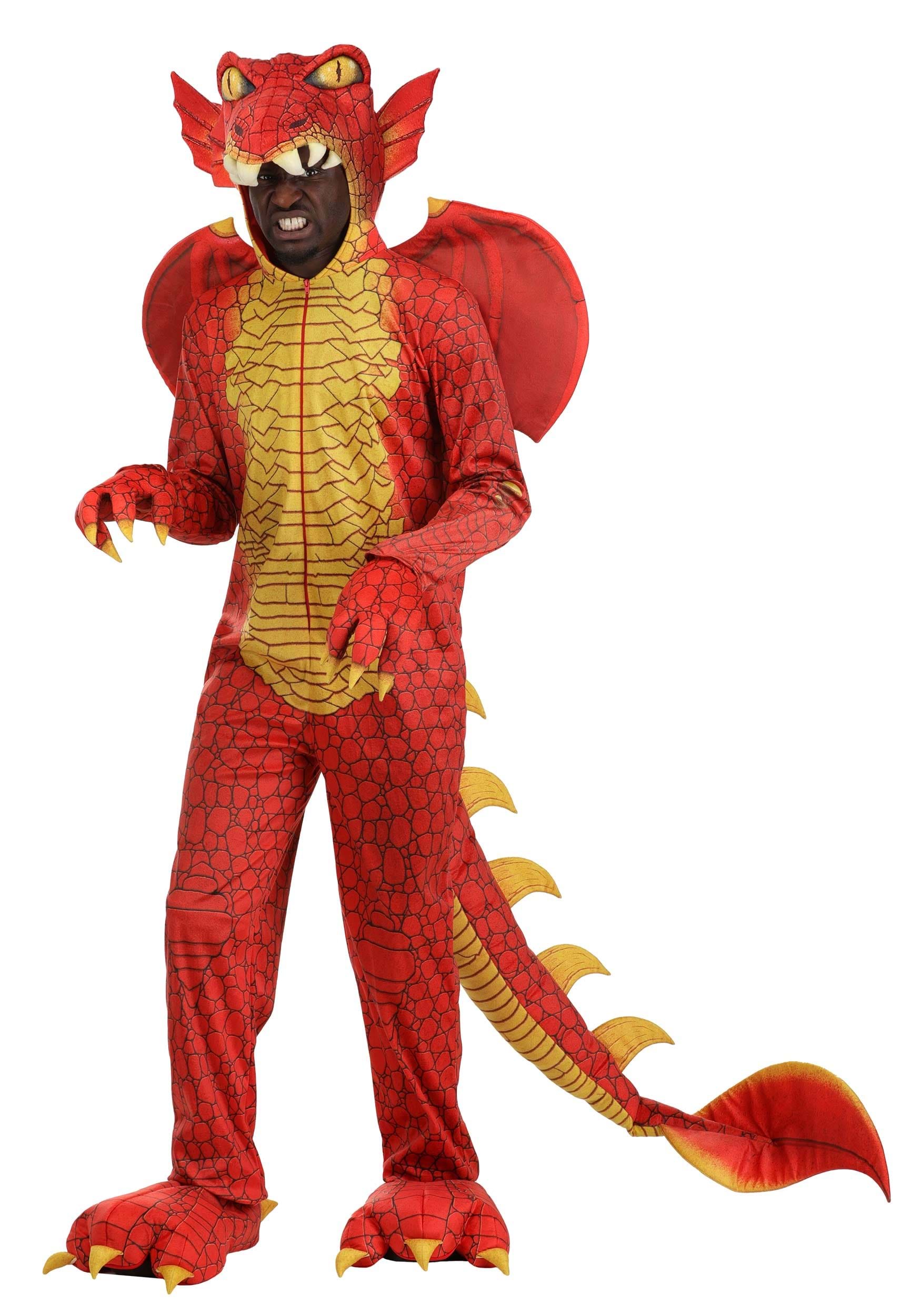 Deluxe Red Dragon Adult Costume | Storybook Costumes