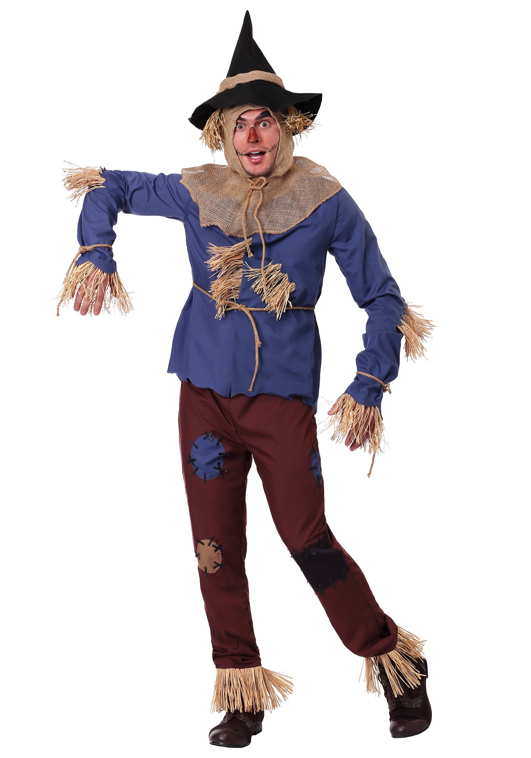 Plus Size Patchwork Scarecrow Adult Costume | Storybook Costumes