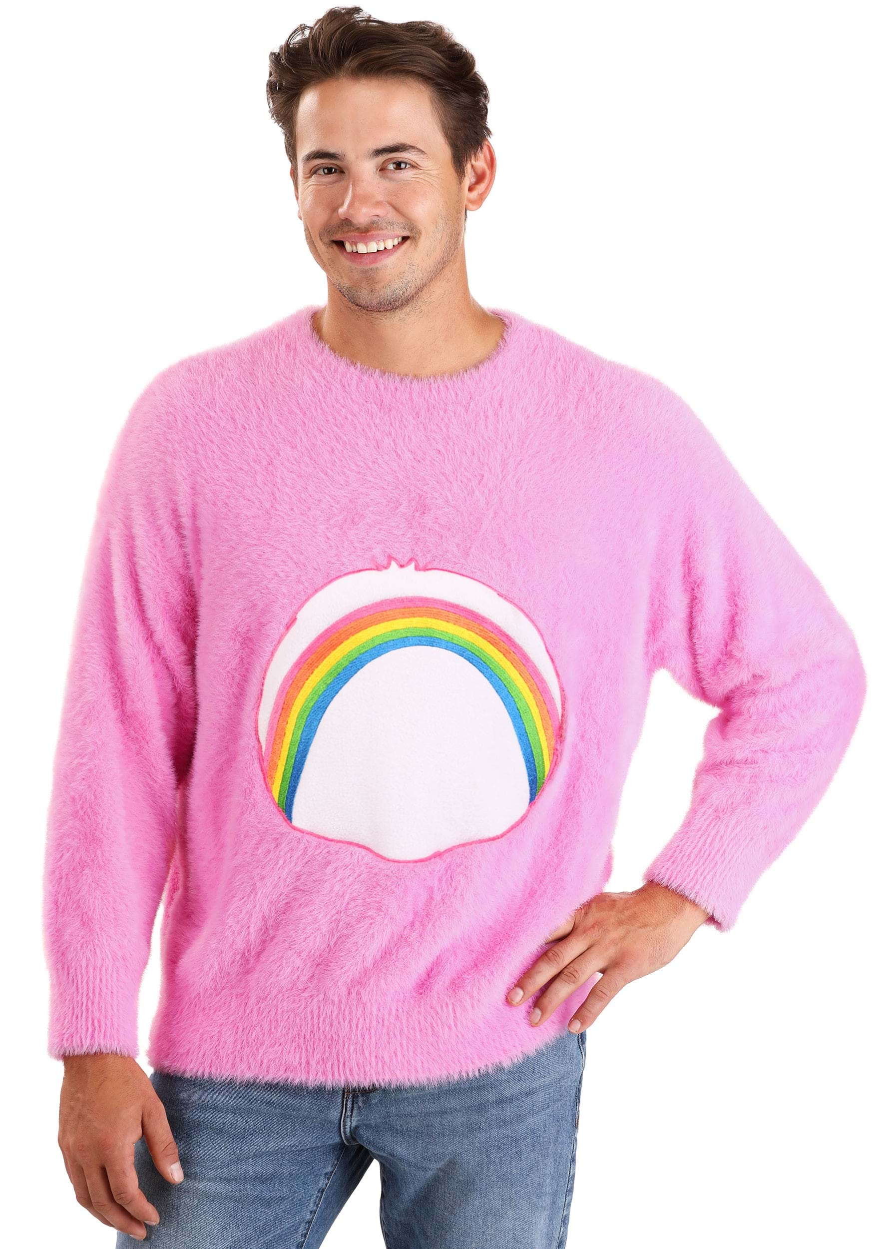 Care Bears Cheer Bear Belly Badge Adult Sweater | Care Bears Costumes
