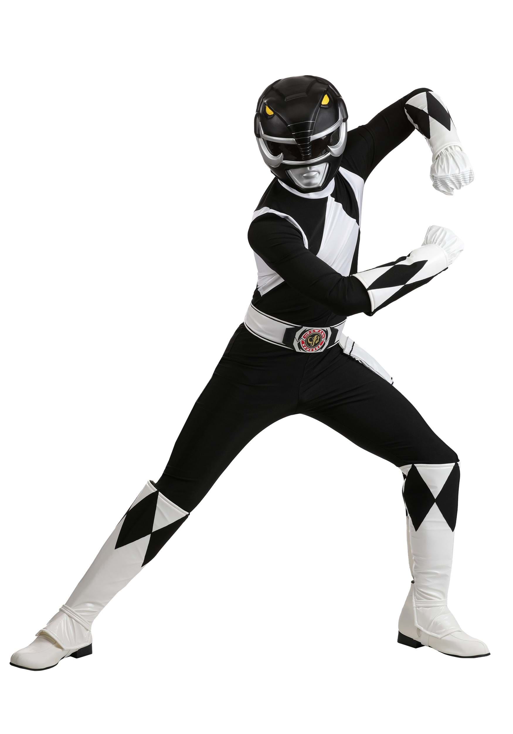 Authentic Power Rangers Men's Black Ranger Costume | TV Show Costumes