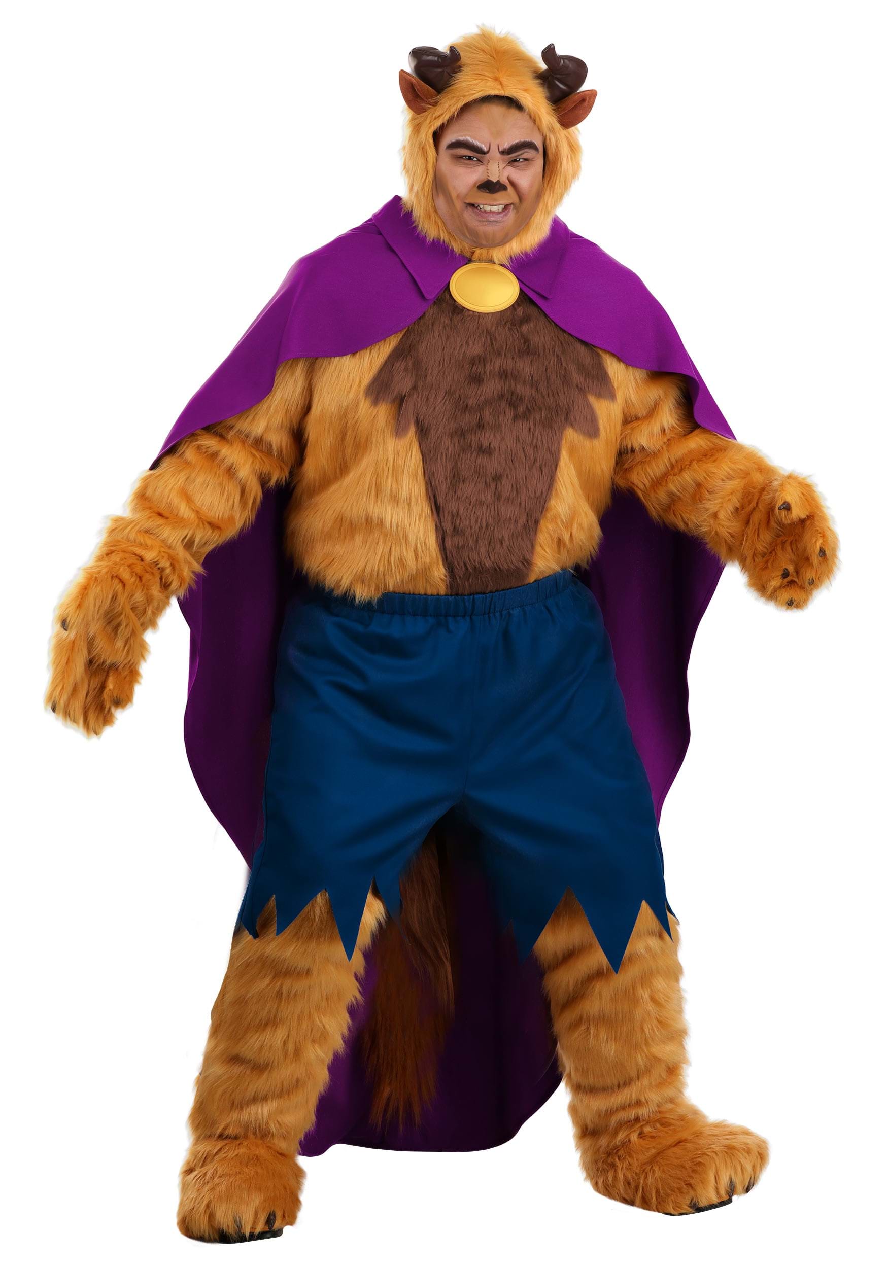 Men's Plus Size Deluxe Caped Disney Beast Costume | Disney Costumes