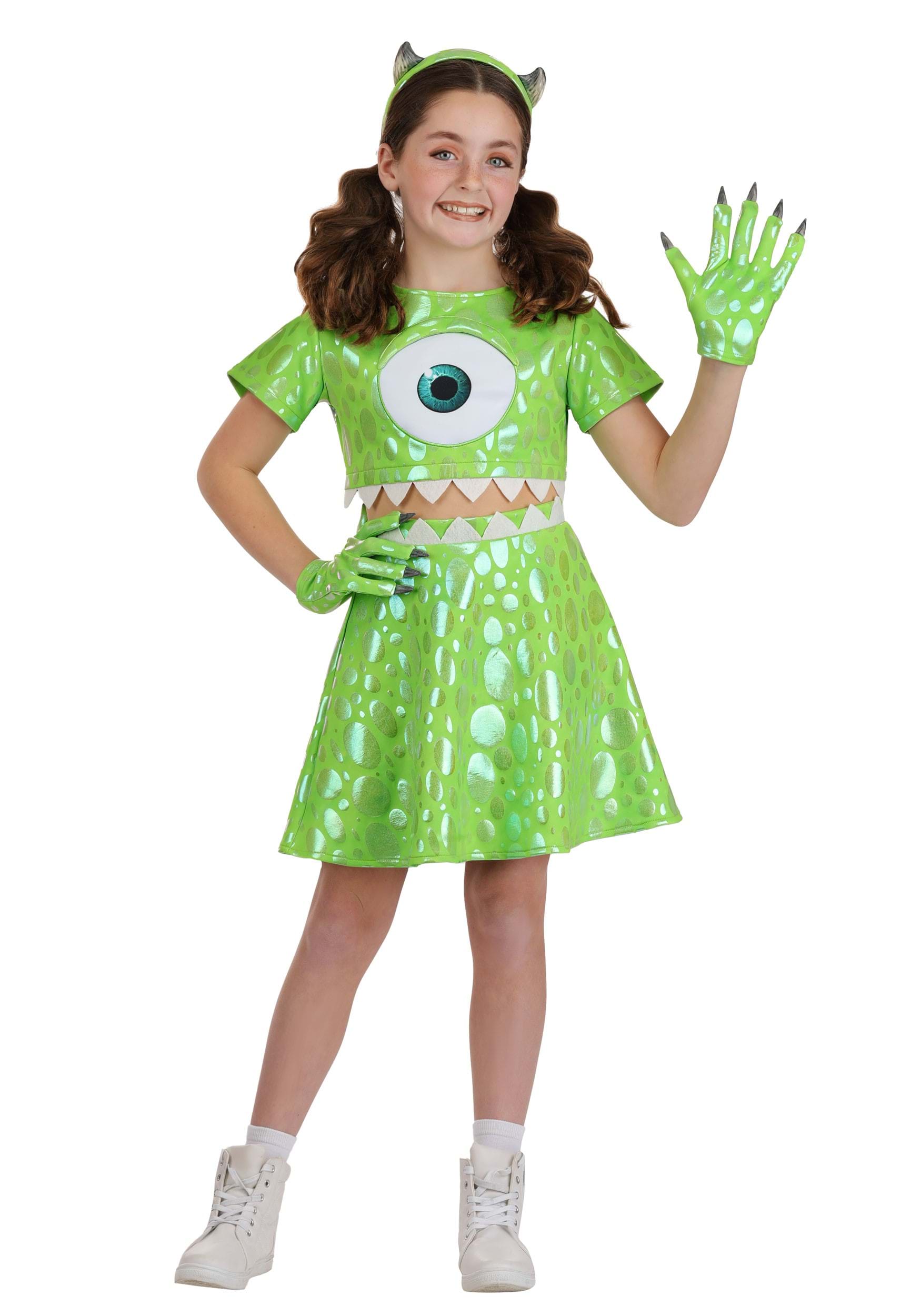 Pixar Monsters Inc. Mike Wazowski Girl's Costume | Disney Costumes