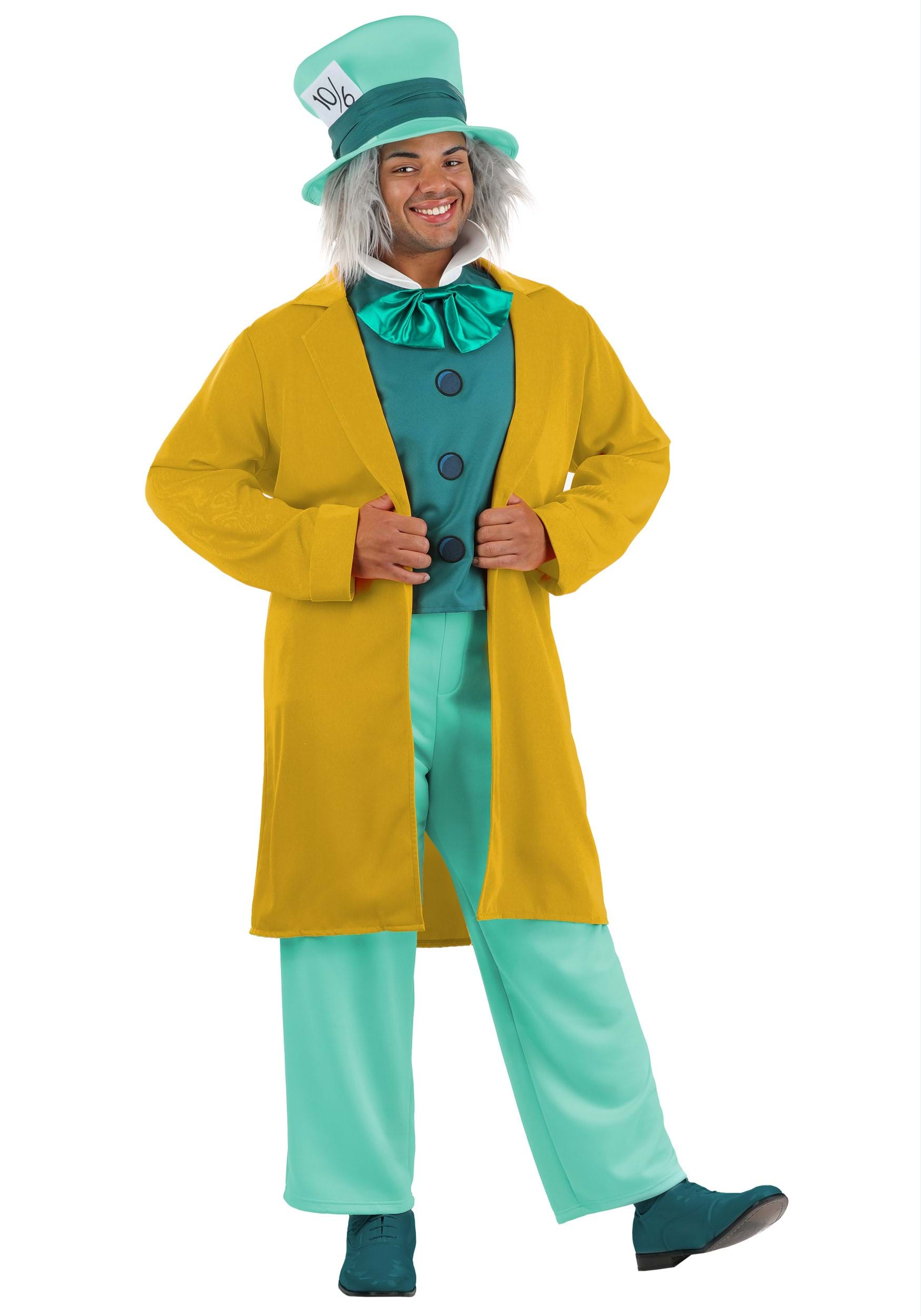 Men's Plus Size Classic Disney Mad Hatter Costume | Disney Costumes