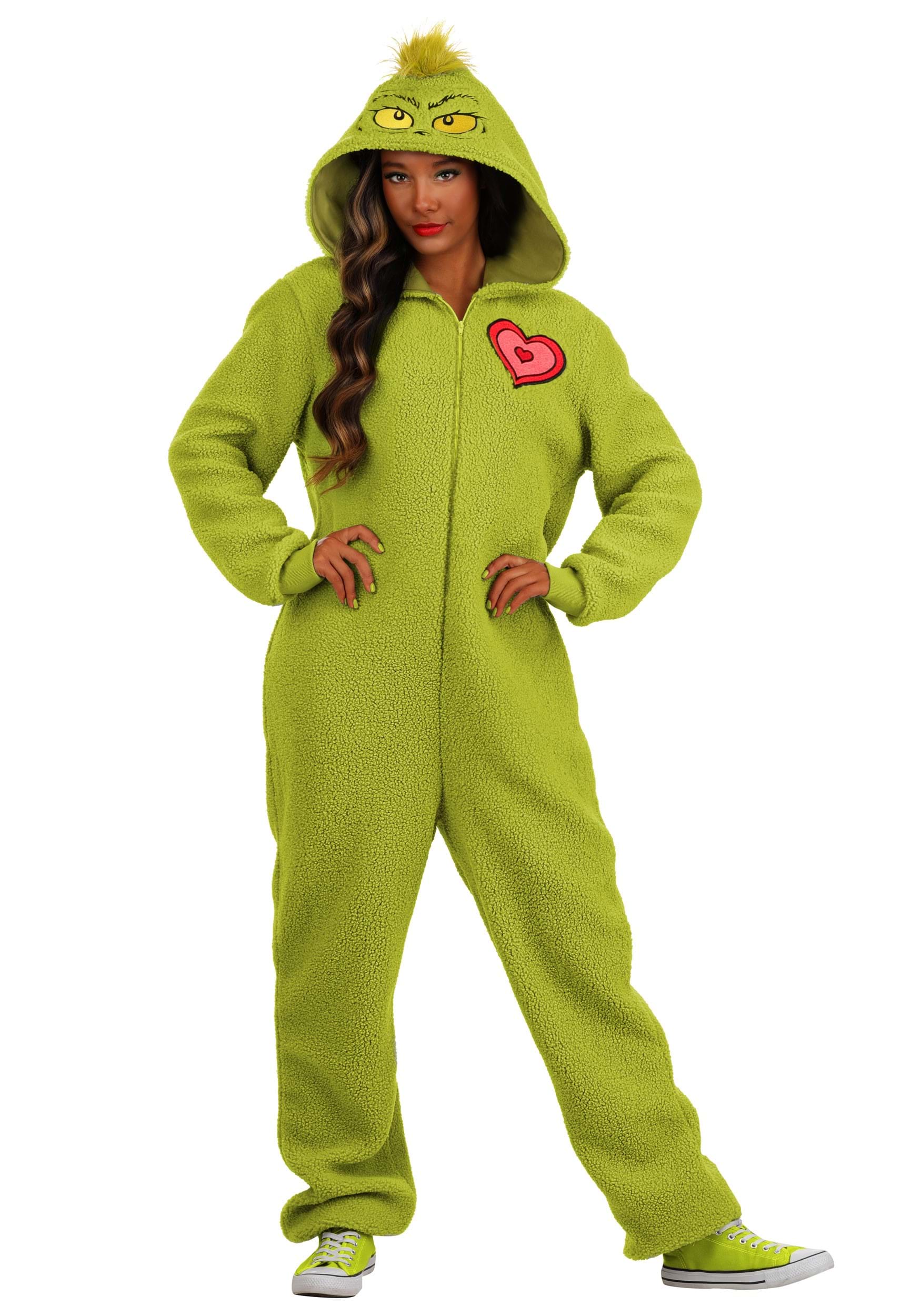Grinch Adult Costume Onesie | Christmas Costumes