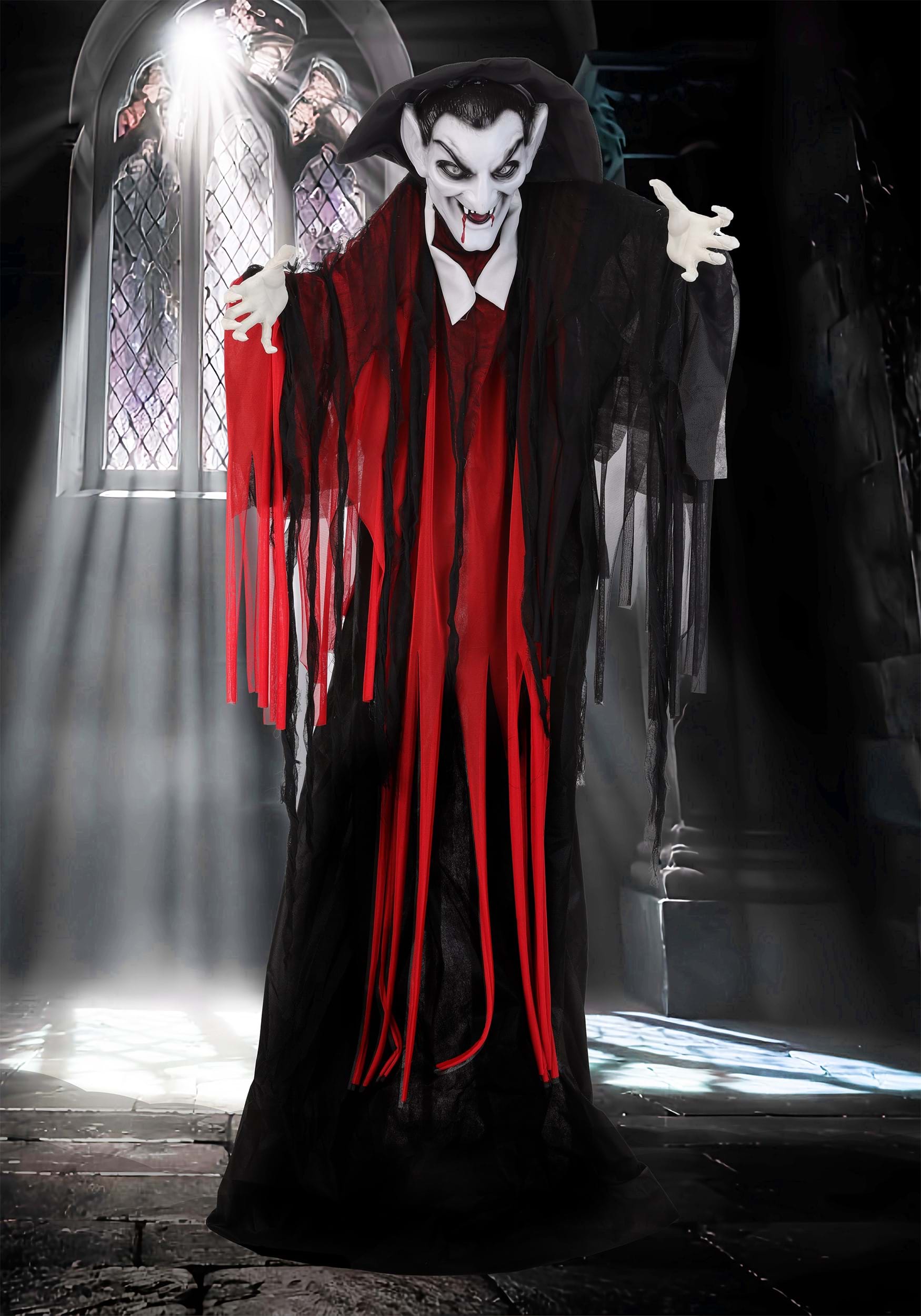 5.3FT Viscount Viktor Vampire Animatronic Decoration - Scream Saver | Halloween Animatronics