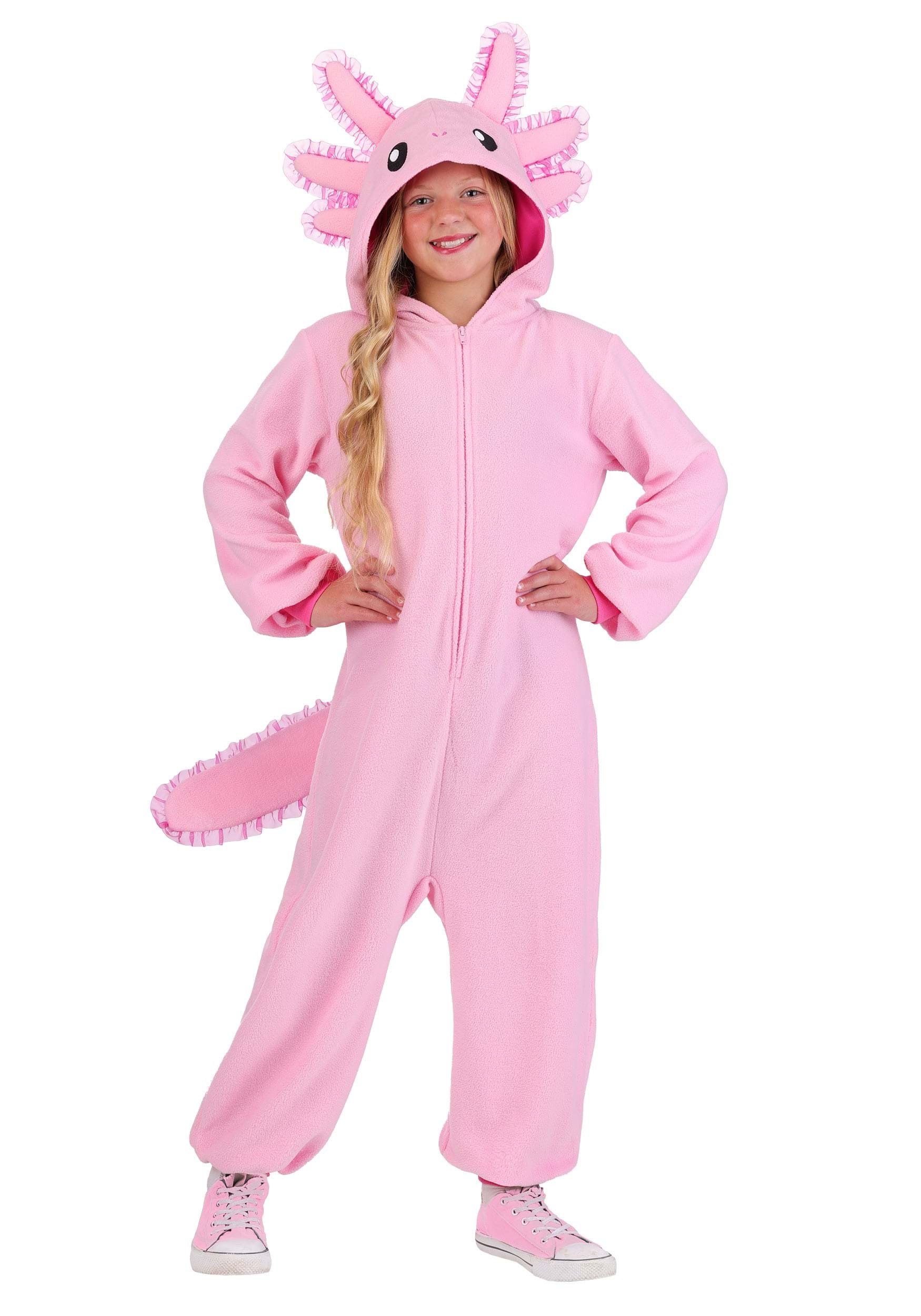 Pink Axolotl Child Costume | Animal Costumes
