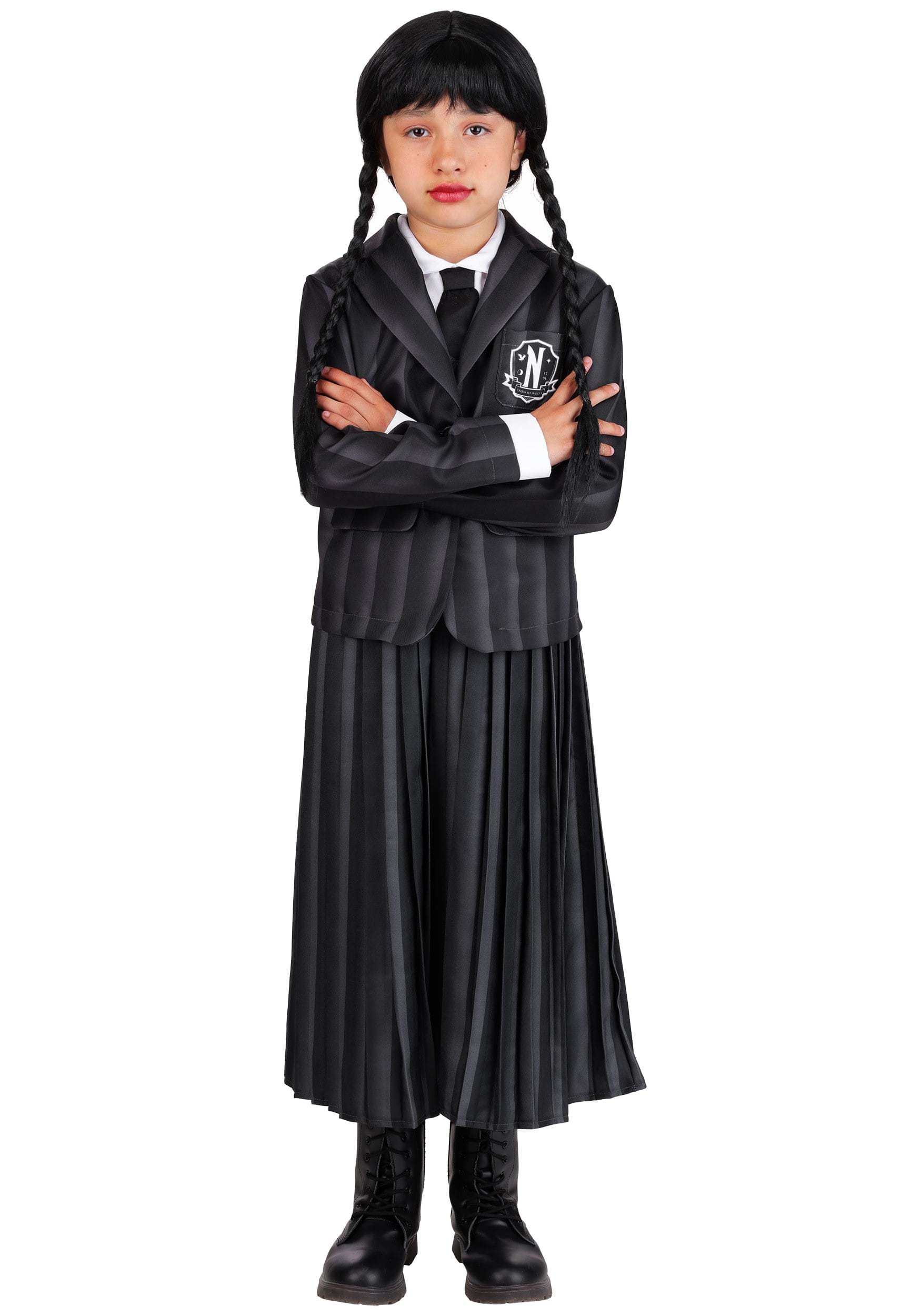Girl's Wednesday Nevermore Costume | Addams Family Costumes