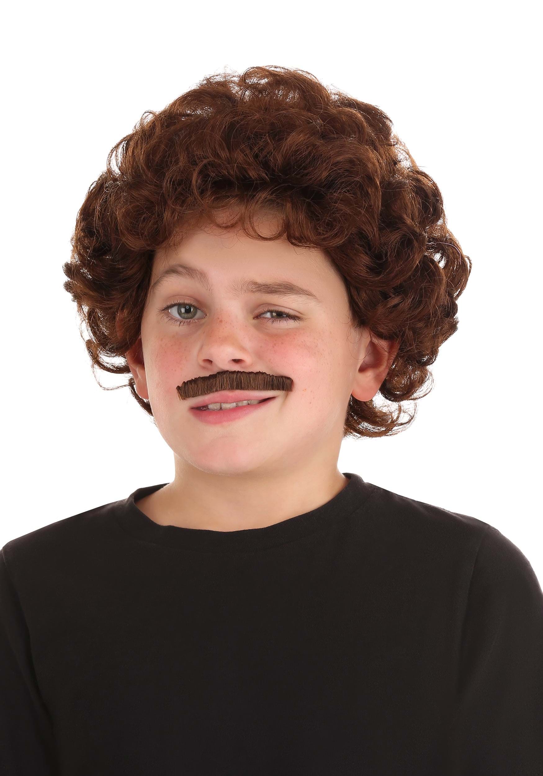Lovable Luchador Wig and Mustache Kid's Costume Kit | Movie Accessories