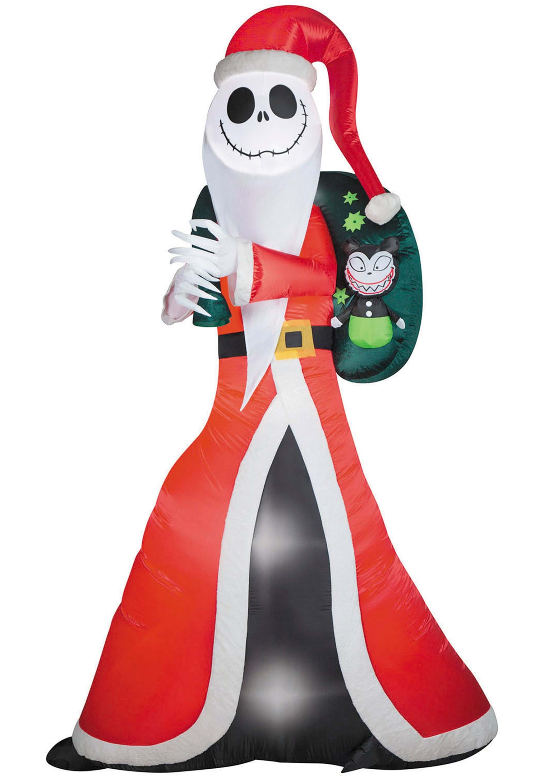 Inflatable Disney Jack Skellington Sandy Claws Decoration | Disney Decorations