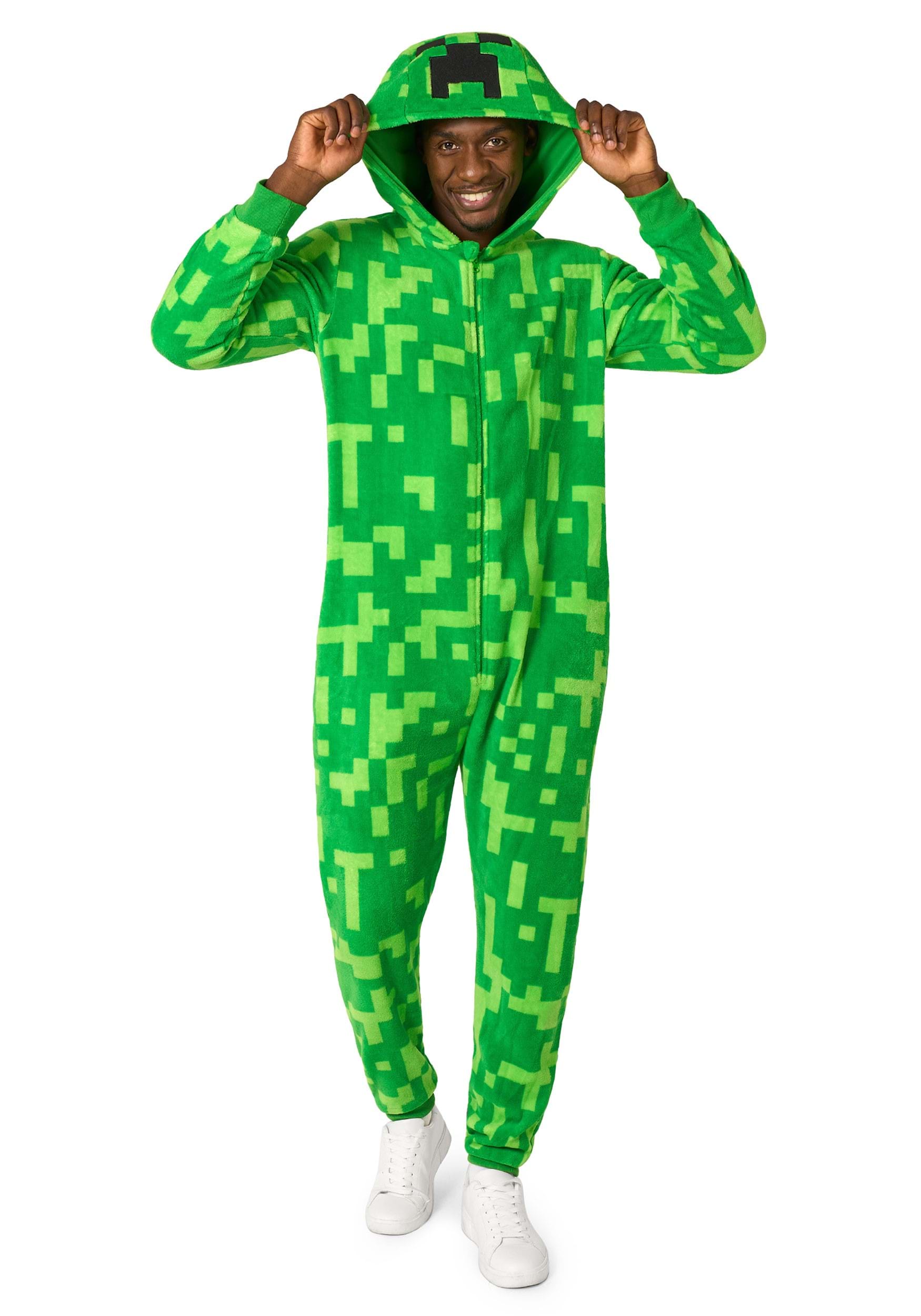 Opposuits Minecraft Creeper Adult Costume Onesie | Minecraft Costumes