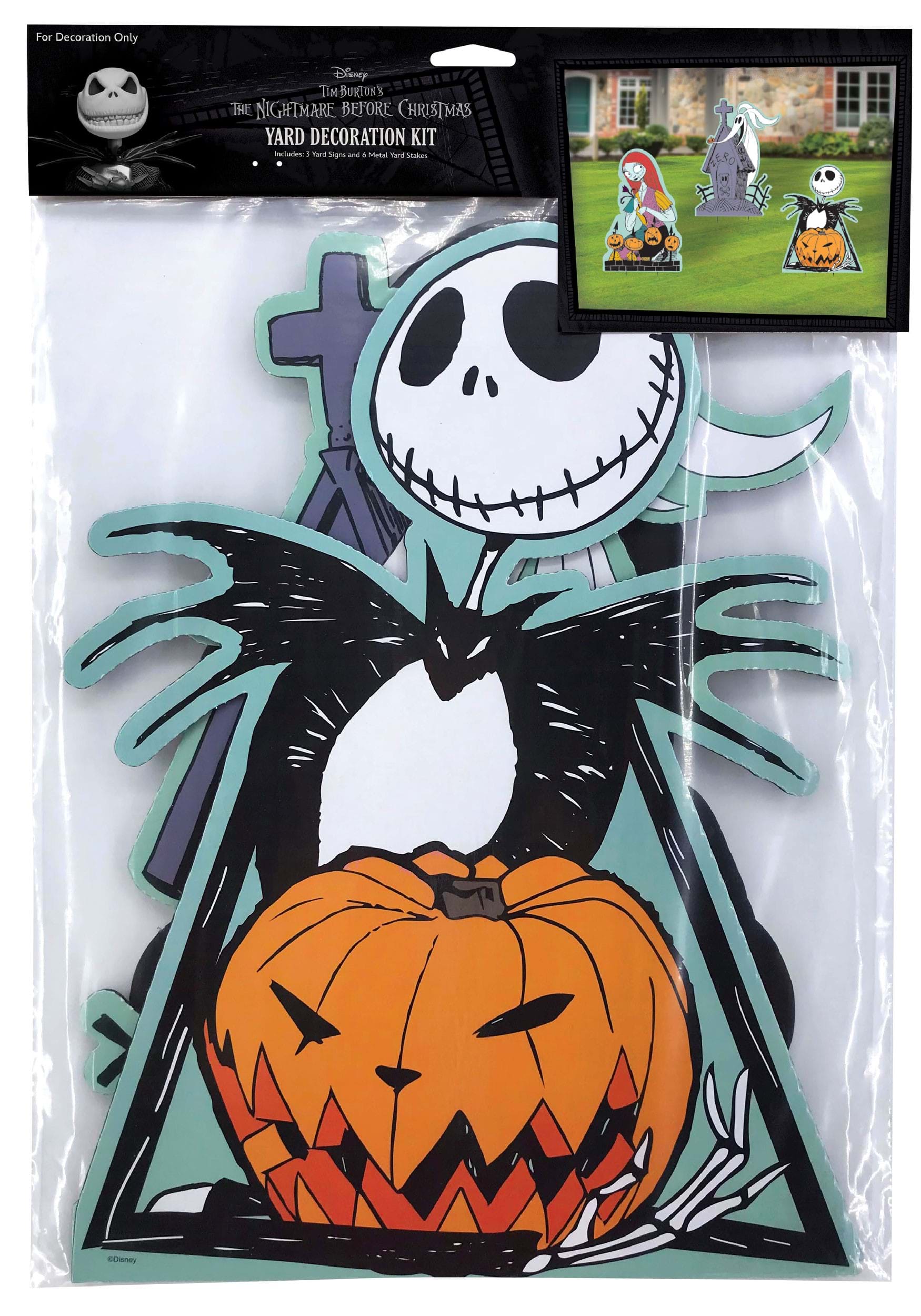 Disney Jack and Sally Decoration Yard Kit | Nightmare Before Christmas Decorations