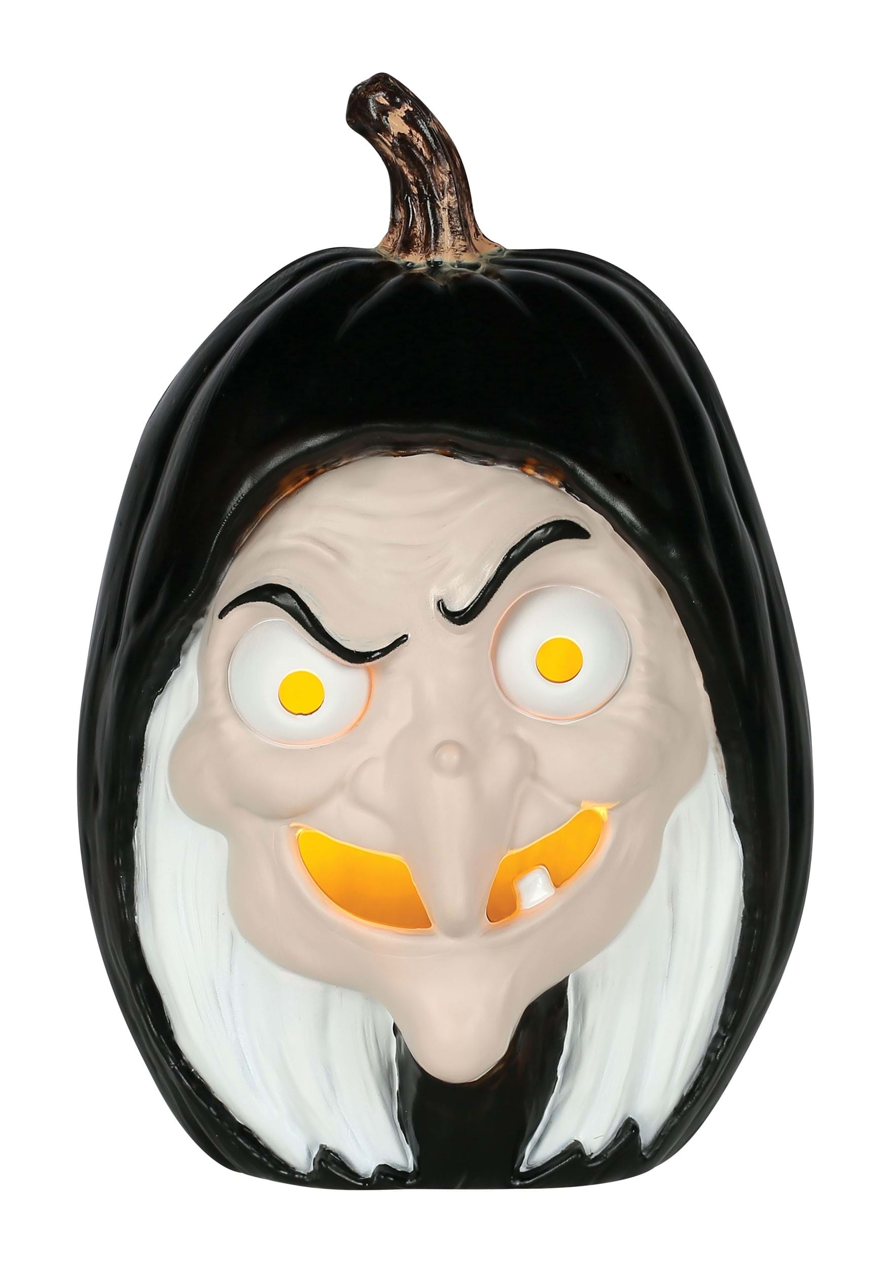 10-Inch Light Up Snow White Evil Witch Pumpkin Decoration | Disney Decorations