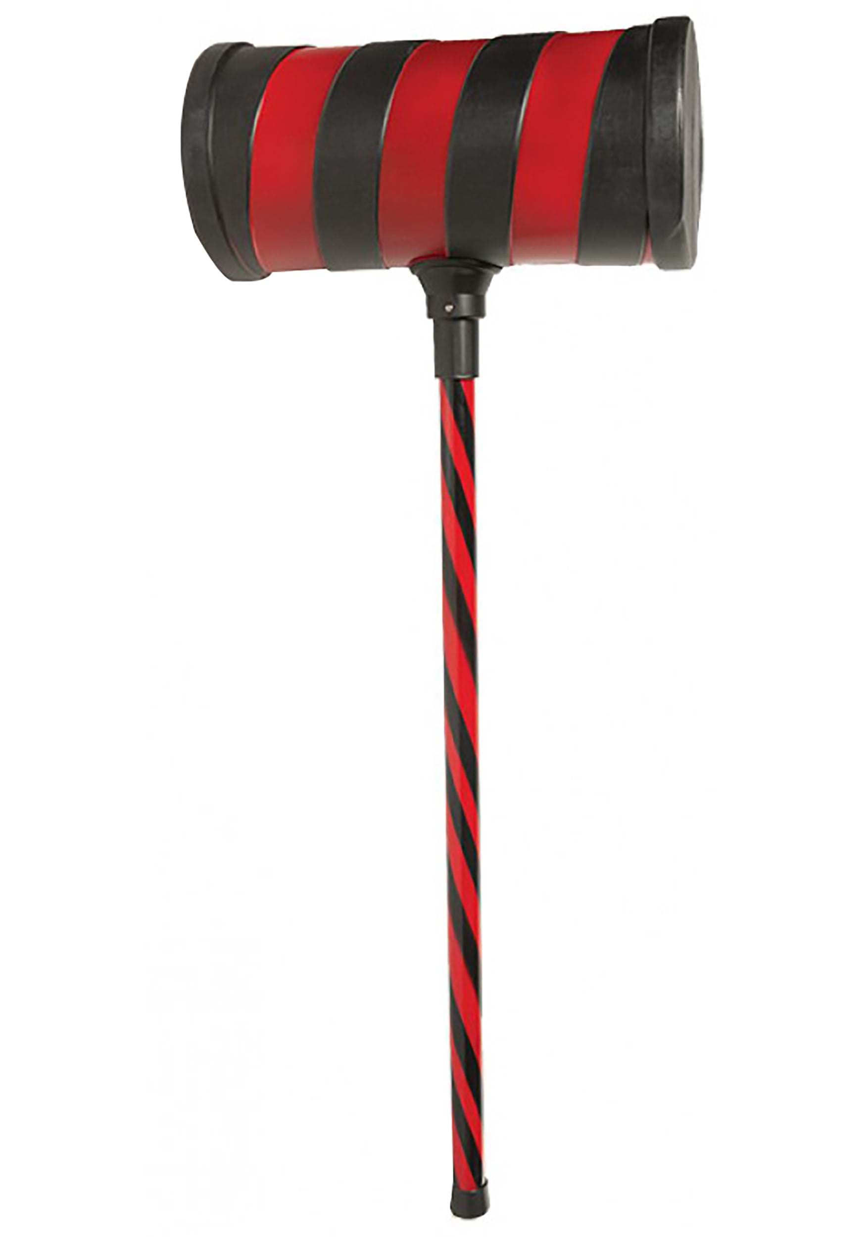 Red & Black Mallet Costume Accessory | Evil Clown Accessories