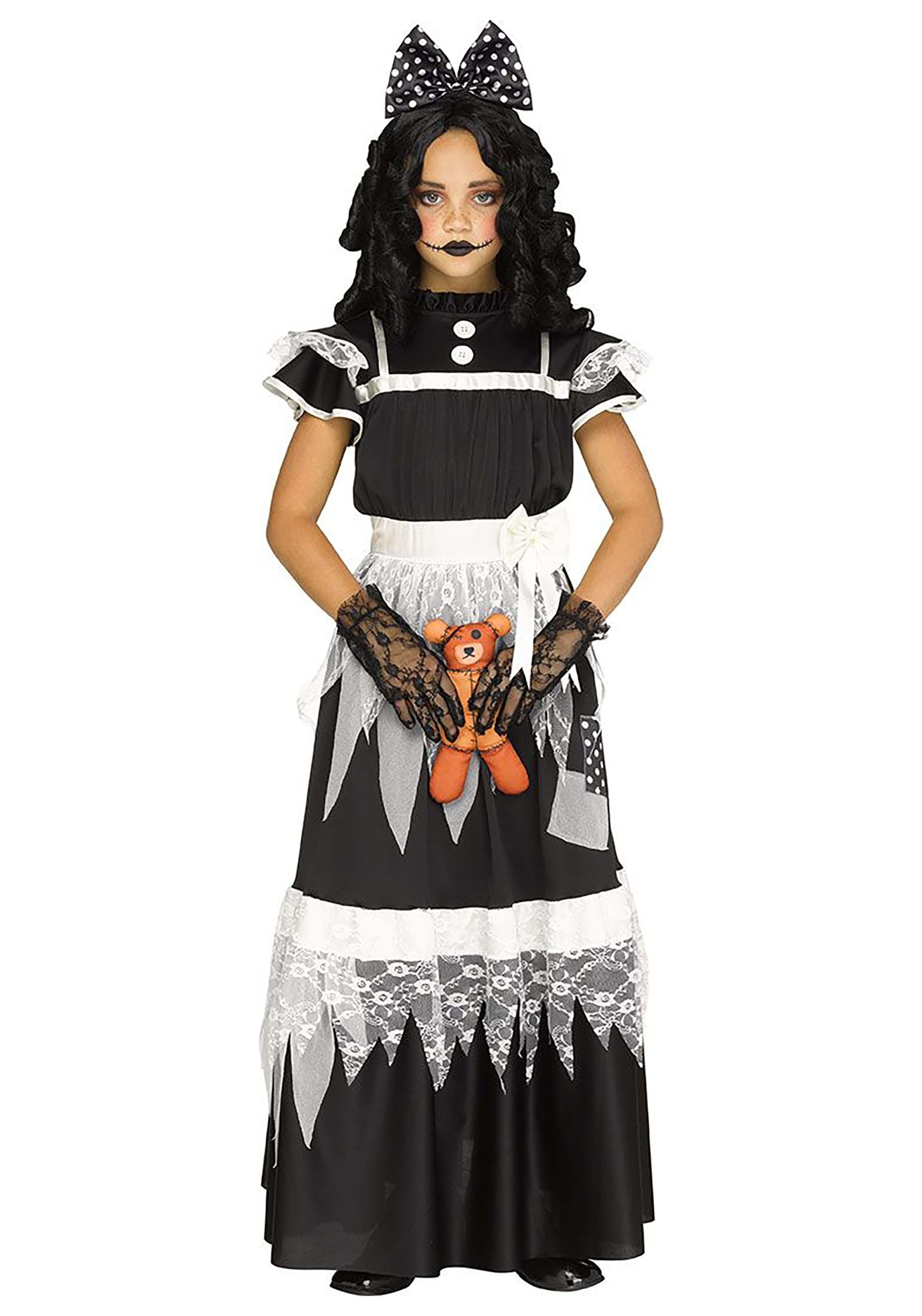 Girl's Victorian Deadly Dolly Costume Dress | Doll Costumes