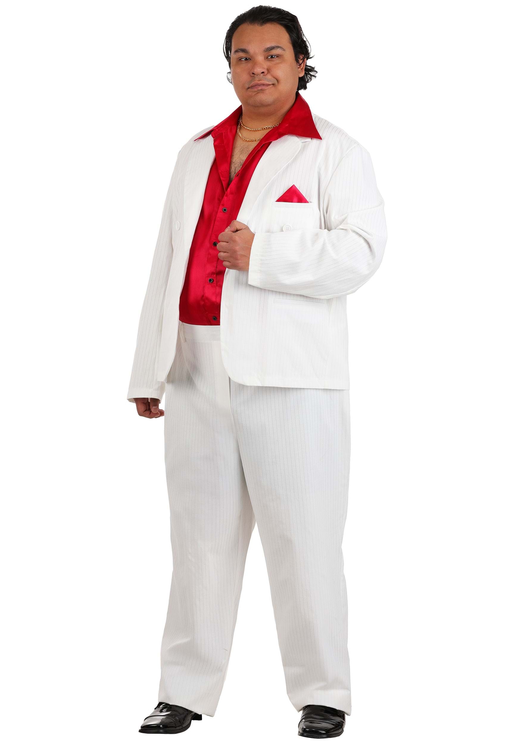 Plus Size Suave 80s Gangster Men's Costume | 80s Costumes