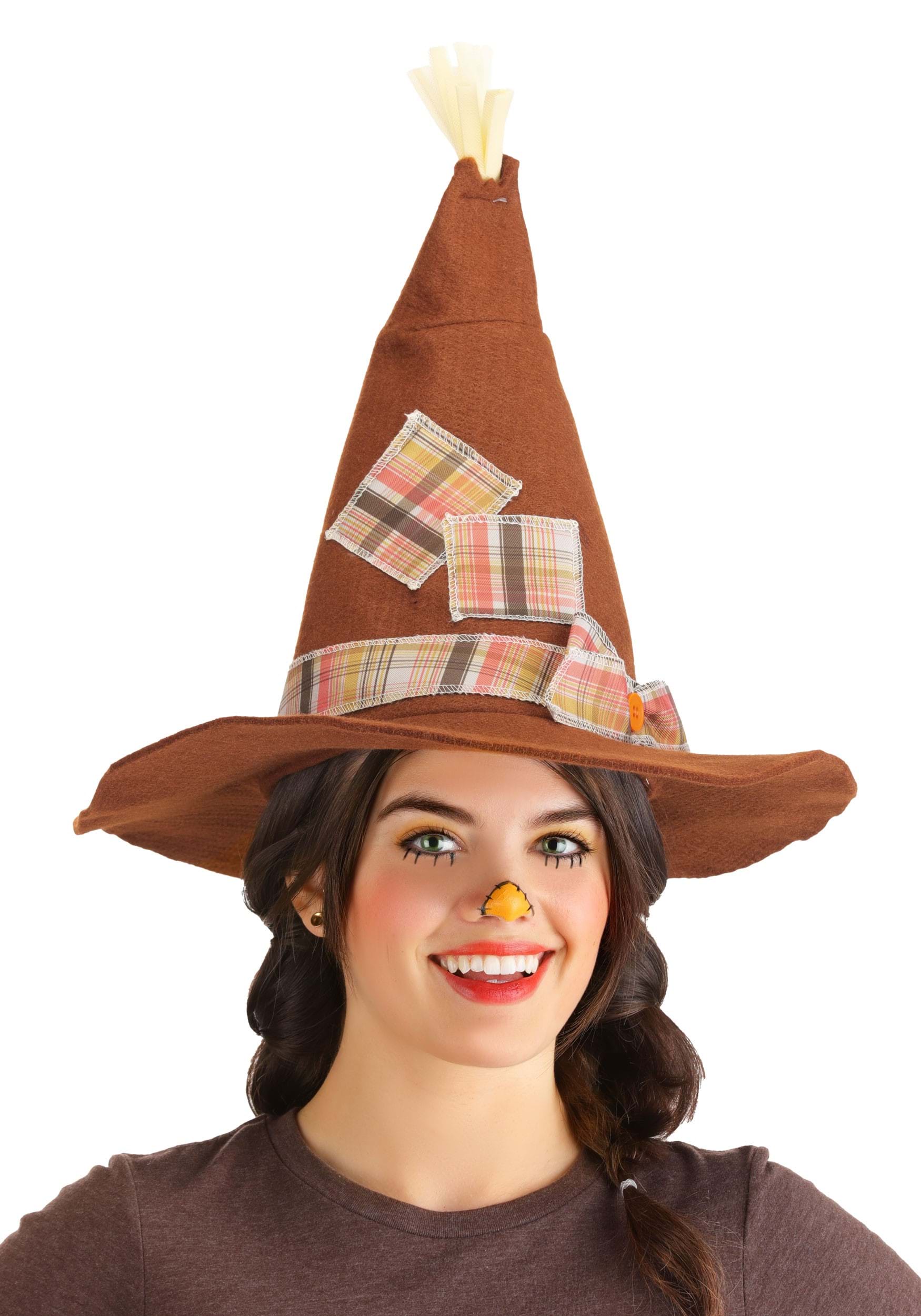 Scarecrow Patched Adult Hat | Scarecrow Accessories