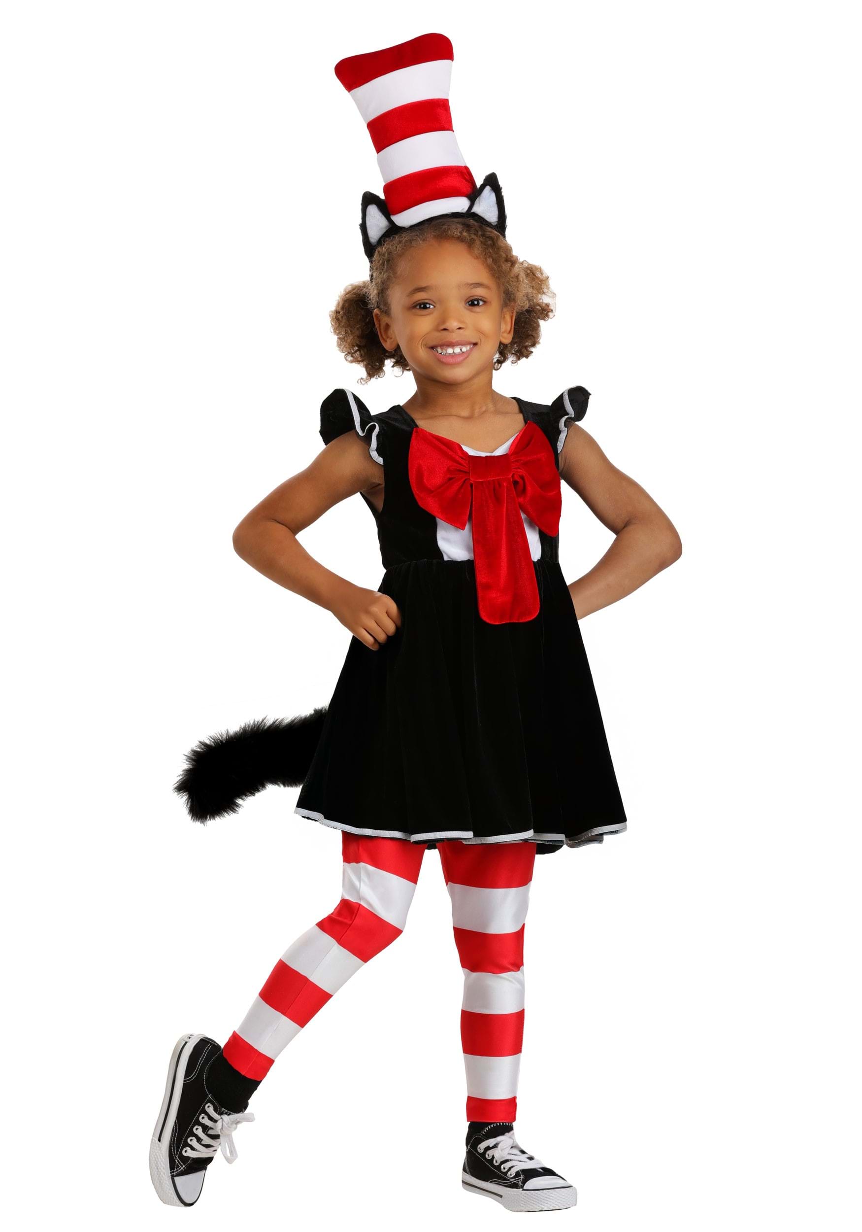Cat in the Hat Girl's Toddler Costume Dress | Dr. Seuss Costumes