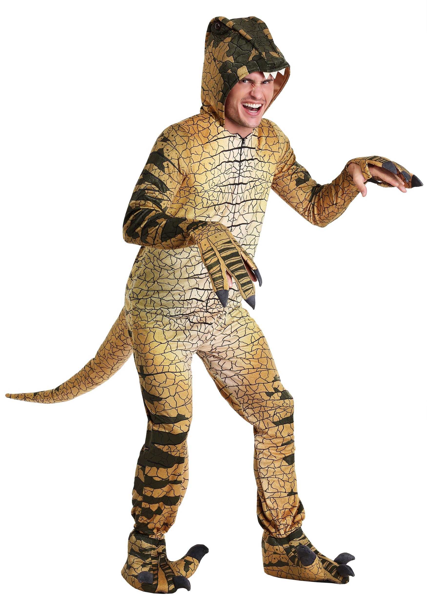 Velociraptor Adult Costume | Adult Dinosaur Costumes
