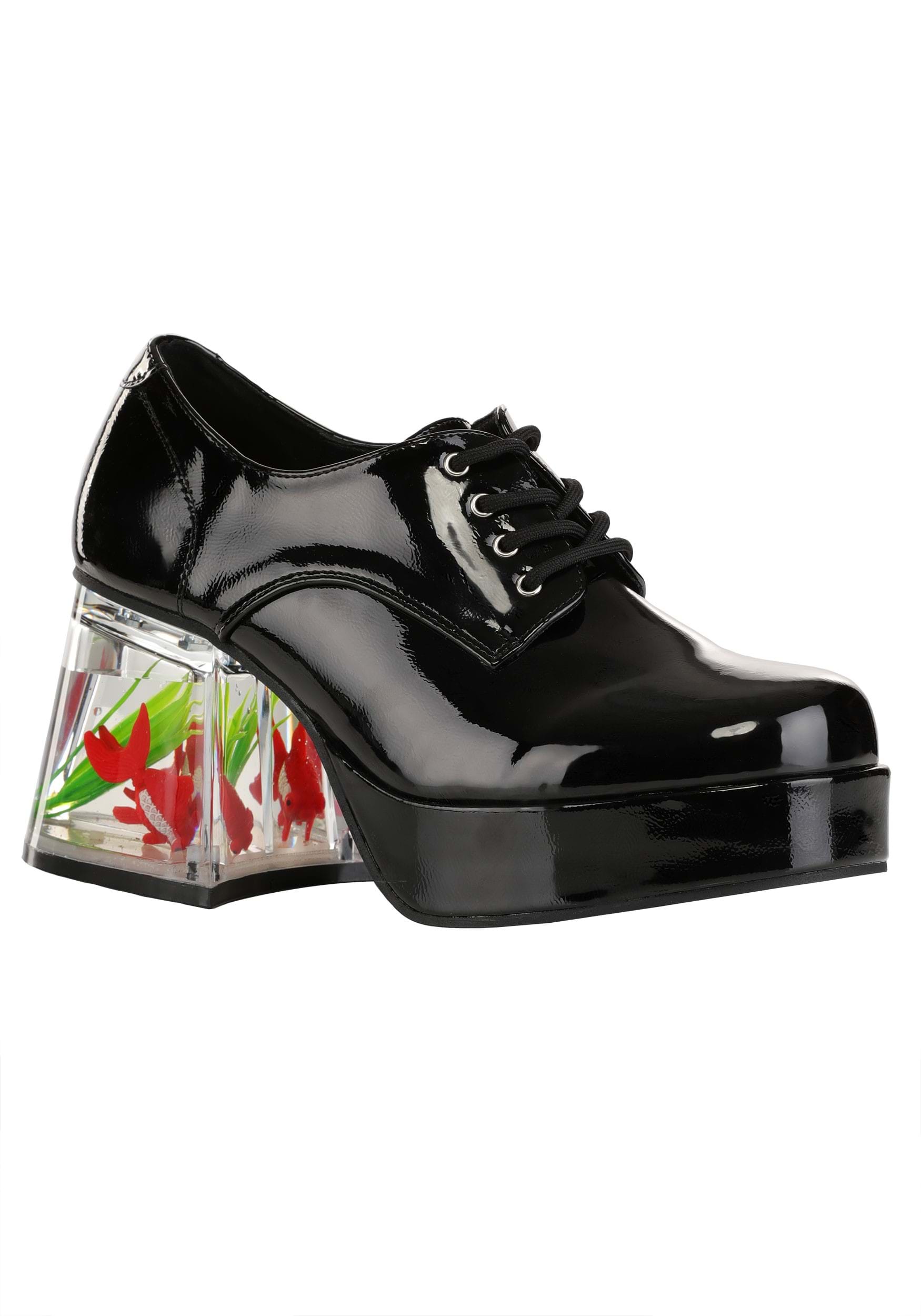 Adult Black Goldfish Pimp Shoes | Costume Shoes