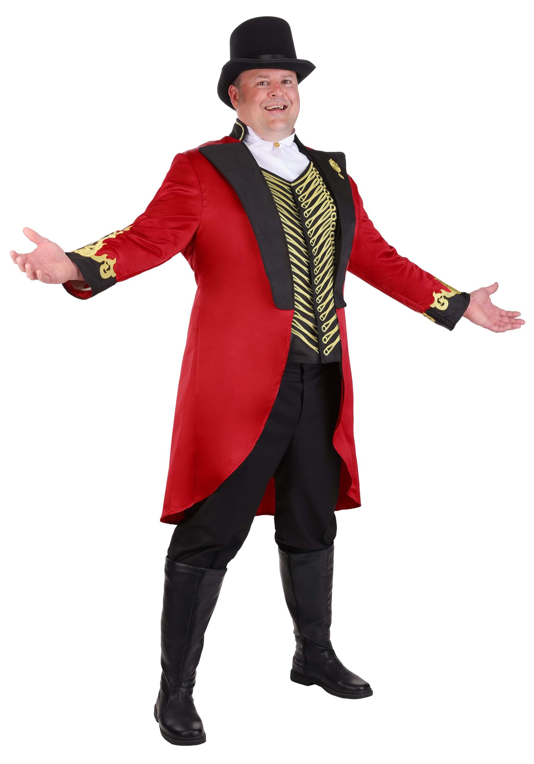 Men's Plus Size Greatest Showman P.T. Barnum Ringmaster Costume | Movie Costumes