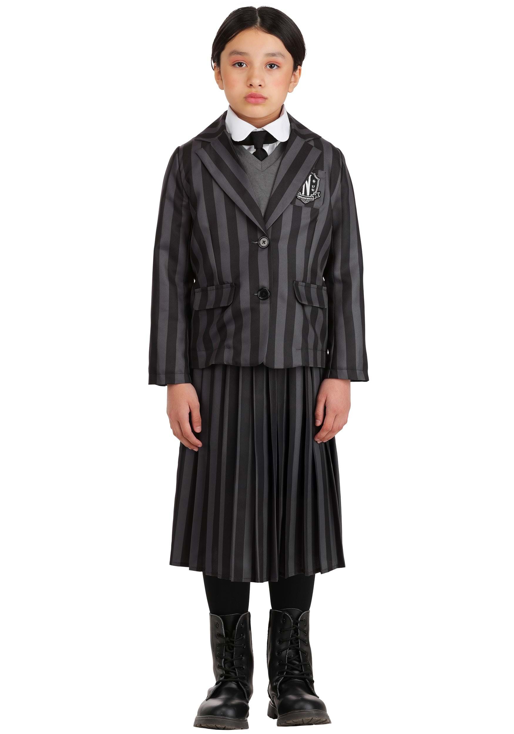 Nevermore Academy Wednesday Girl's Costume | TV Show Costumes