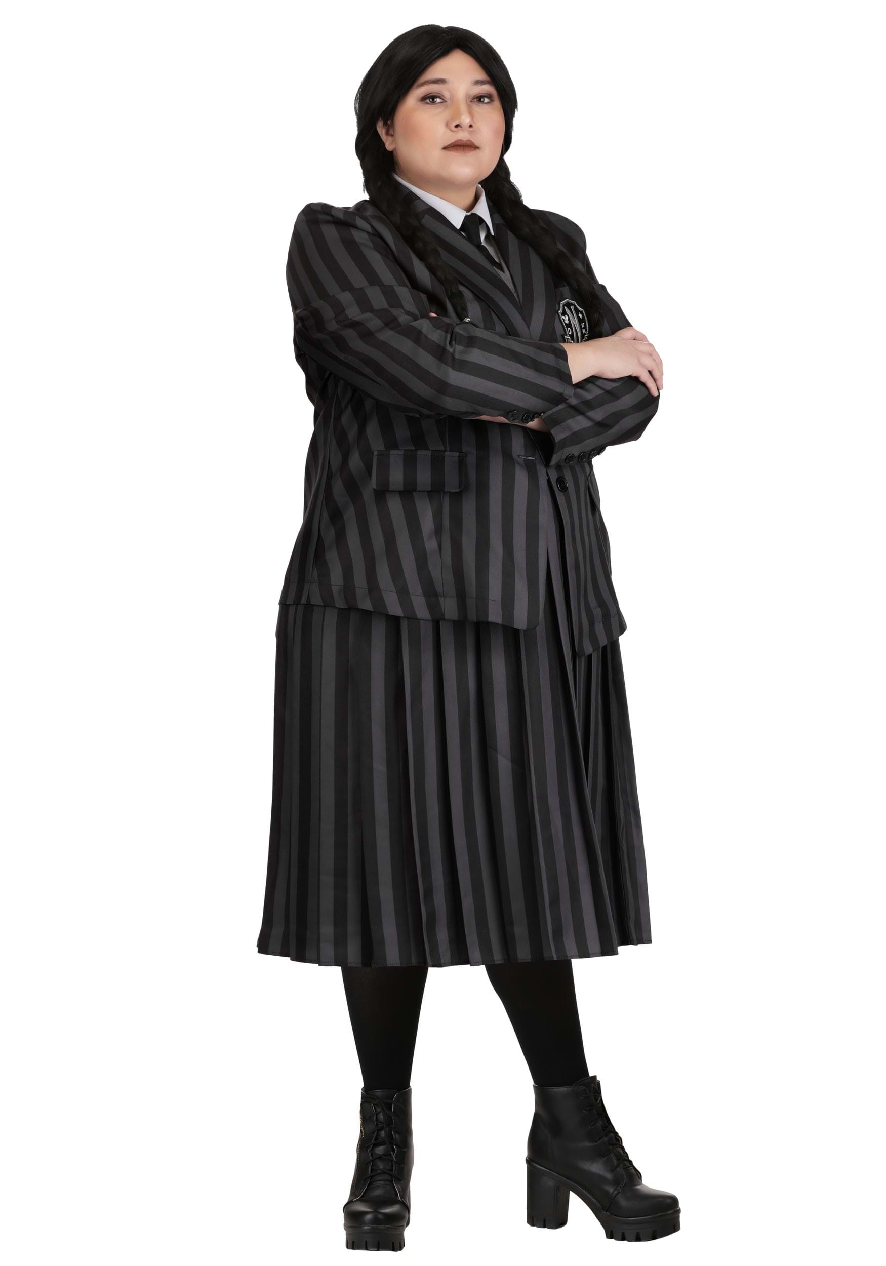 Plus Size Nevermore Academy Wednesday Costume for Women | TV Show Costumes