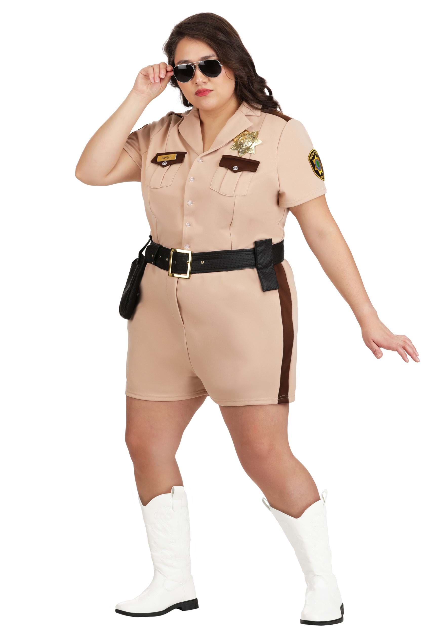 Plus Size Women's Reno 911 Lt Dangle Costume | TV Show Costumes