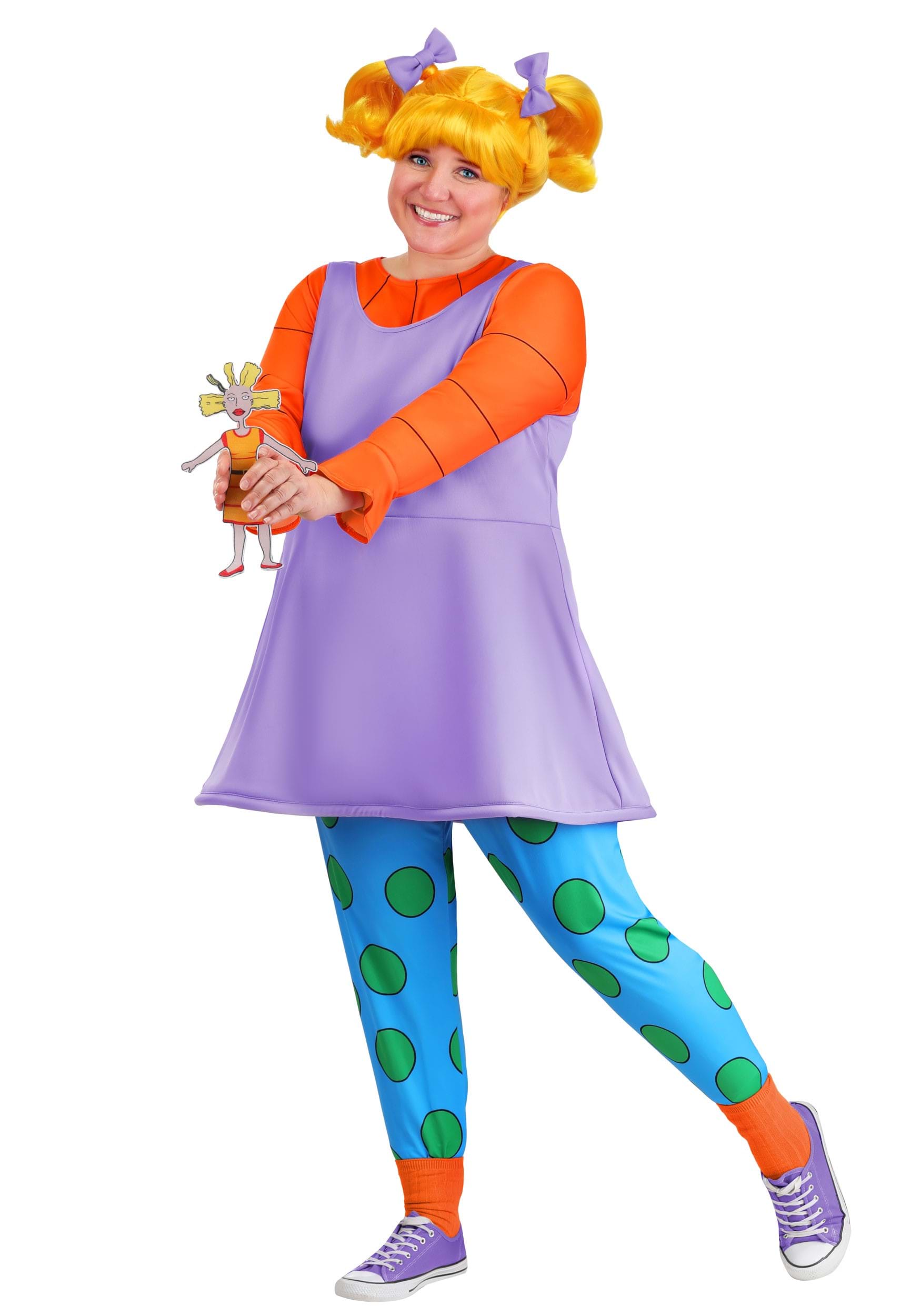 Plus Size Nickelodeon Rugrats Angelica Costume for Women | Nickelodeon Costumes