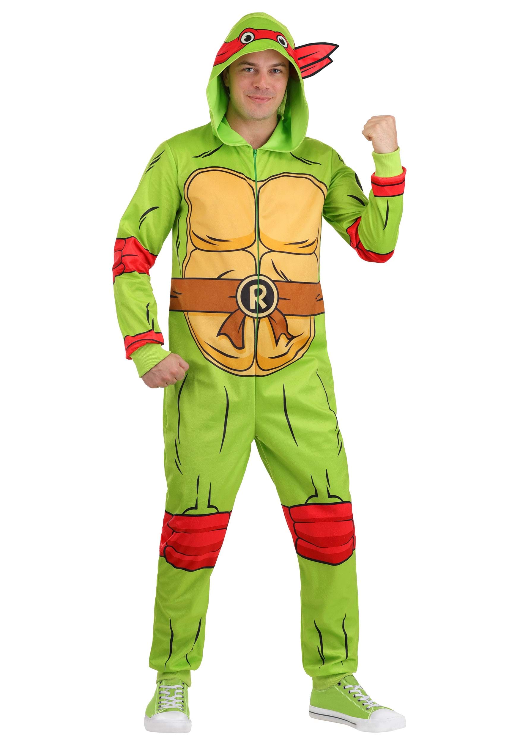 Teenage Mutant Ninja Turtles Adult Raphael Costume Onesie | Nickelodeon Costumes