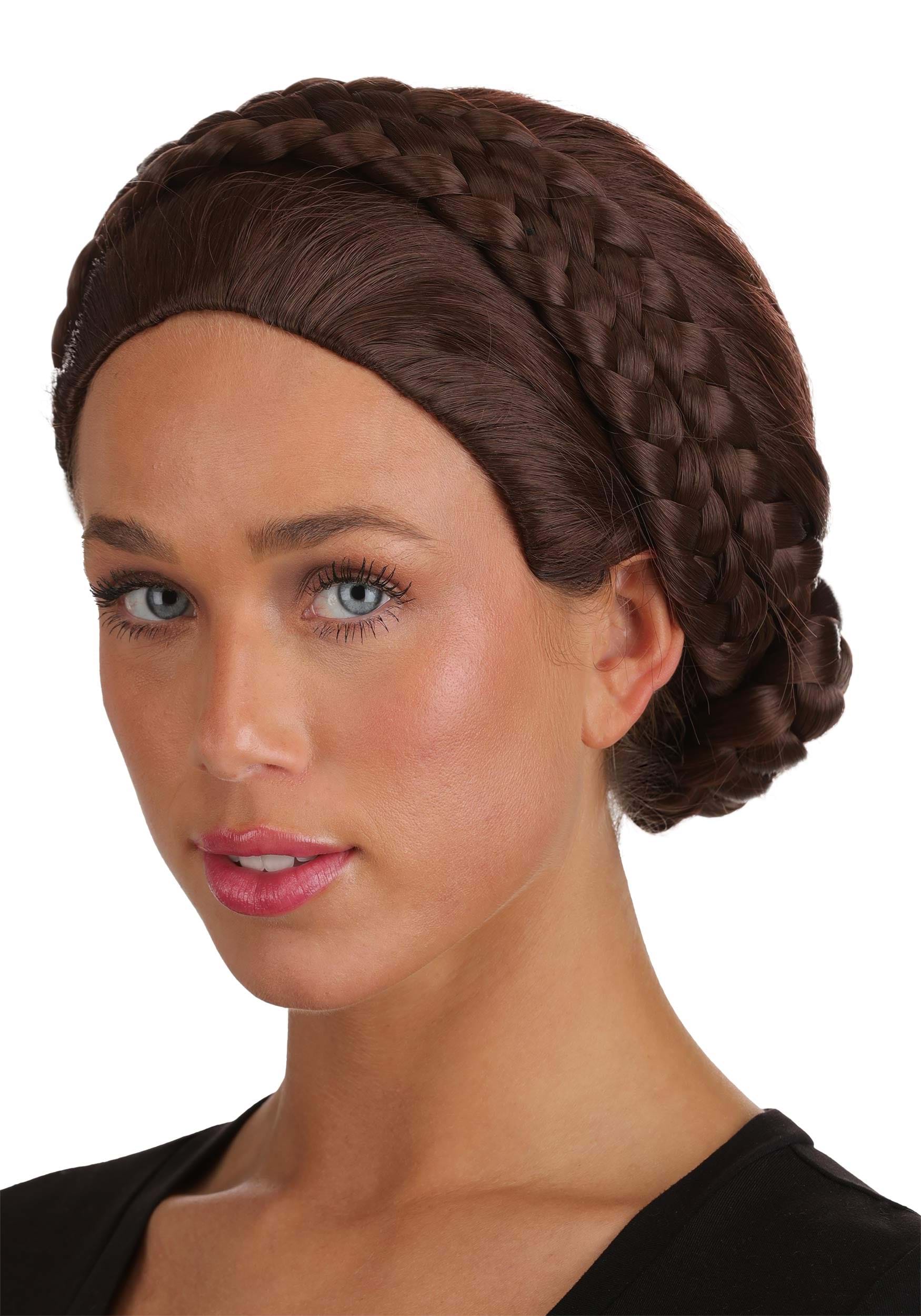 Deluxe Women's Star Wars Endor Battle Leia Costume Wig | Star Wars Accessories