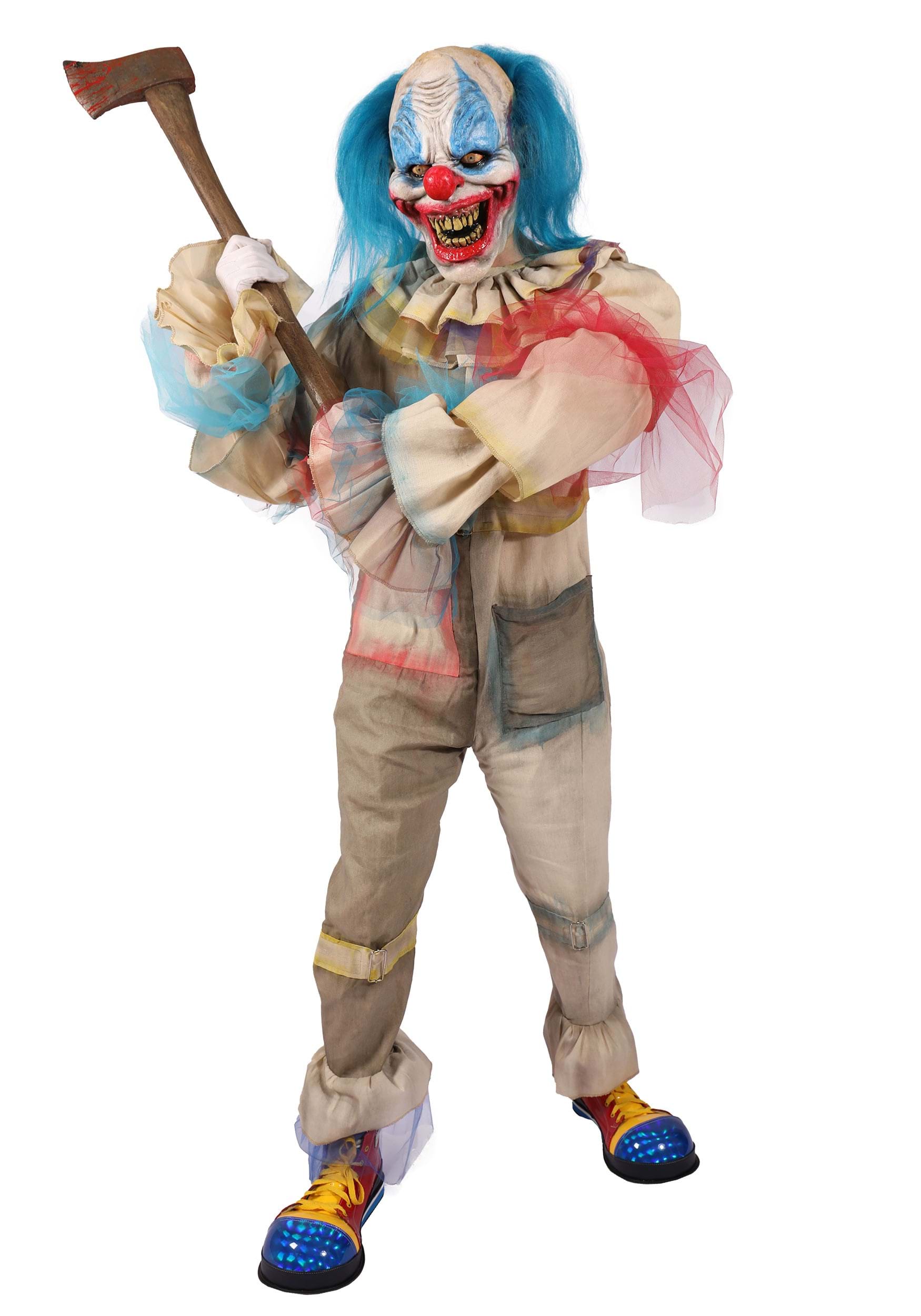 Adult Crazy Clown Costume with Chuck the Clown Mask | Clown Costumes & Accessories