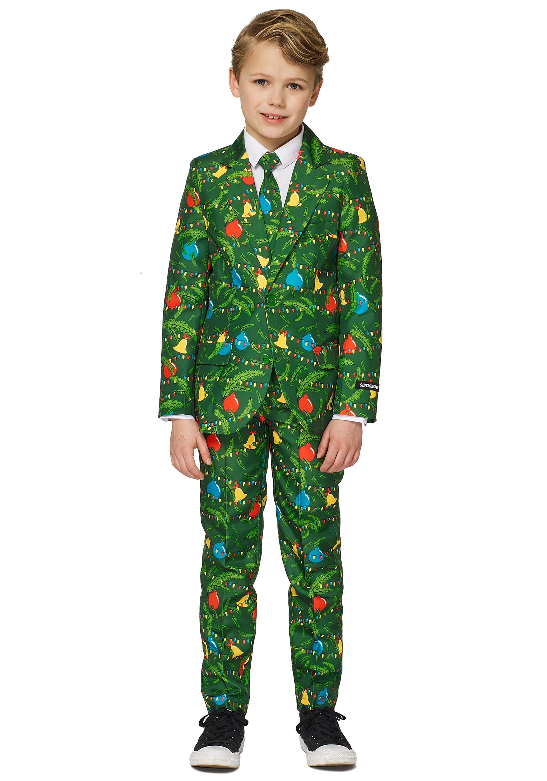 Green Christmas Tree Light Up Boy's Suit