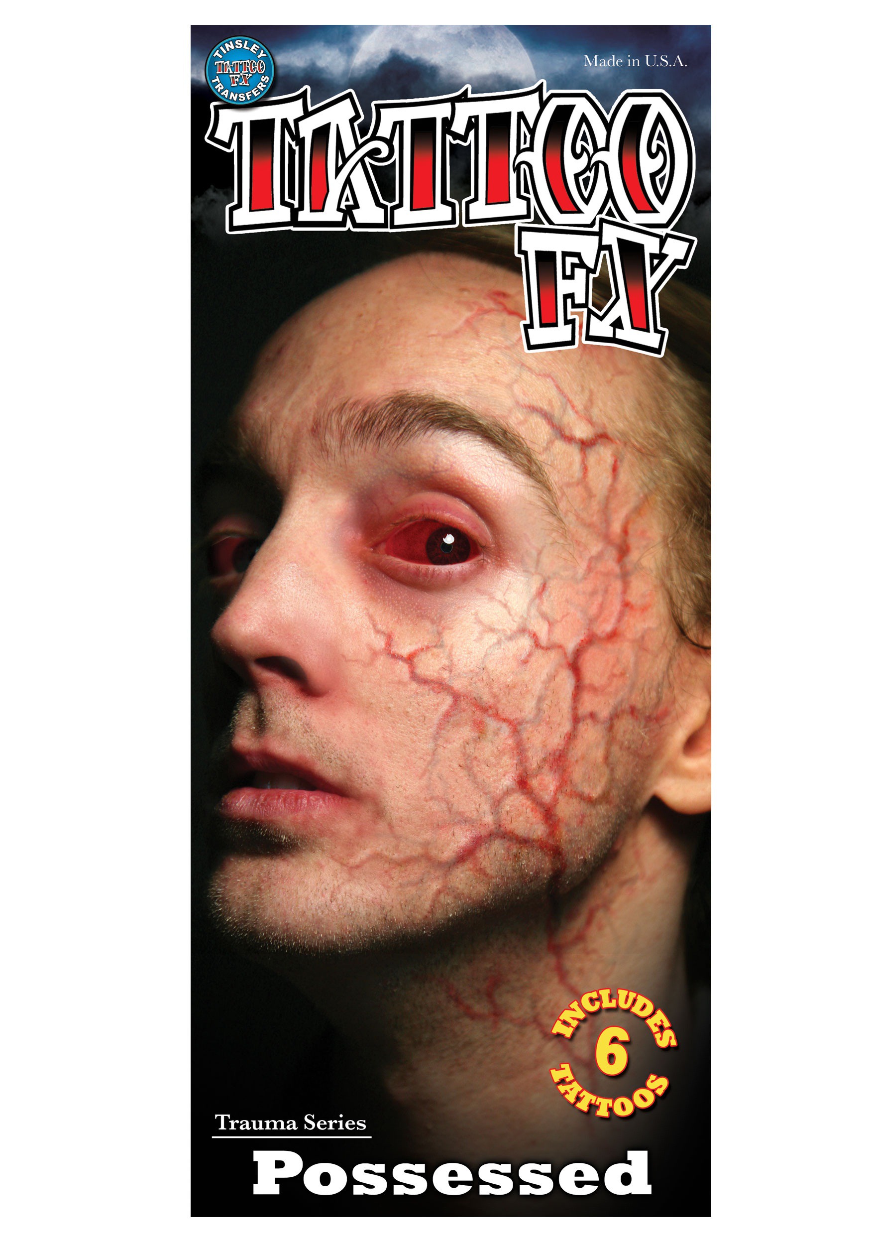 Possessed Temporary Veins Tattoo | Costume Accessories