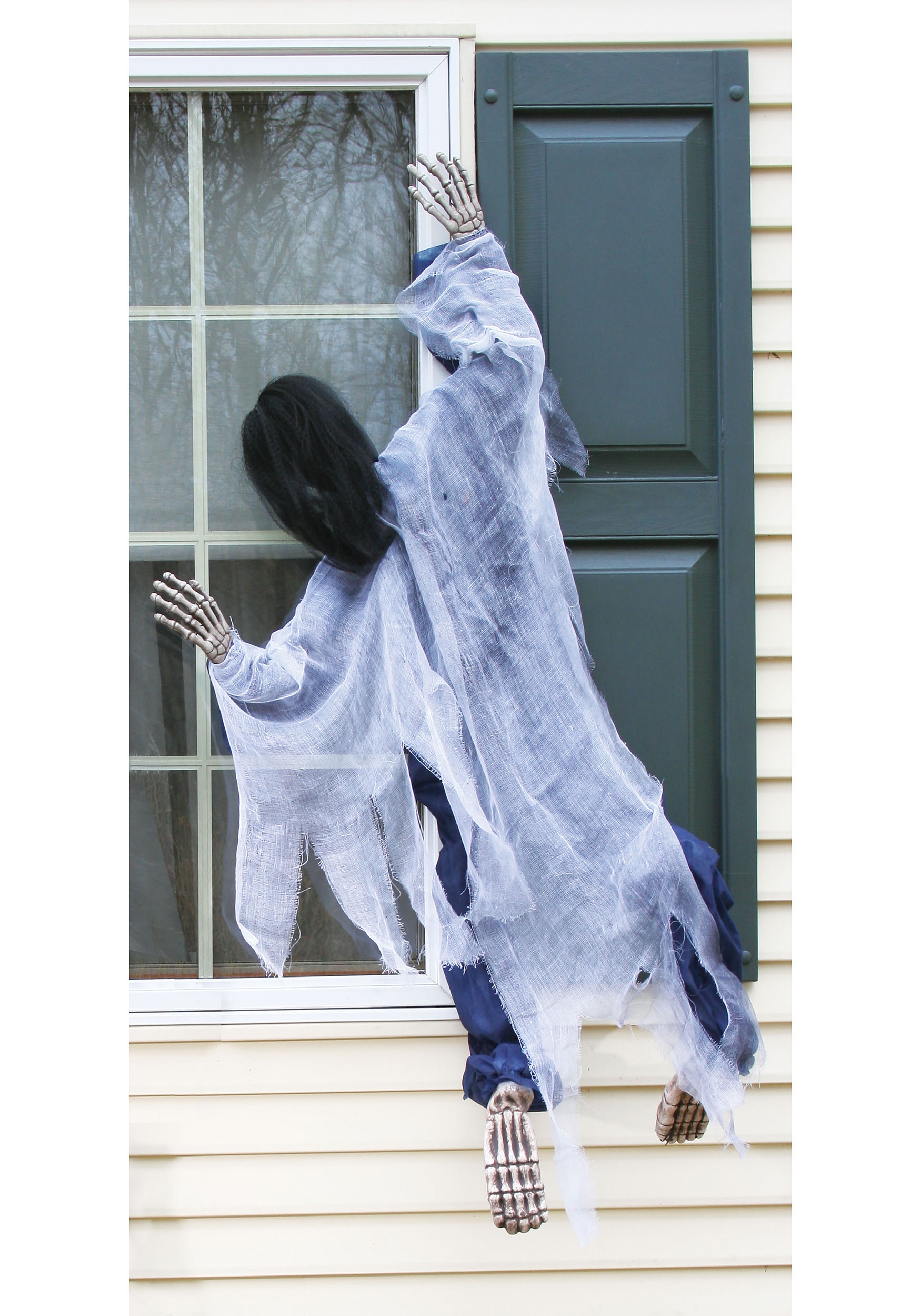 5FT Hanging Skeleton Witch Window Prop Decoration | Window Decorations