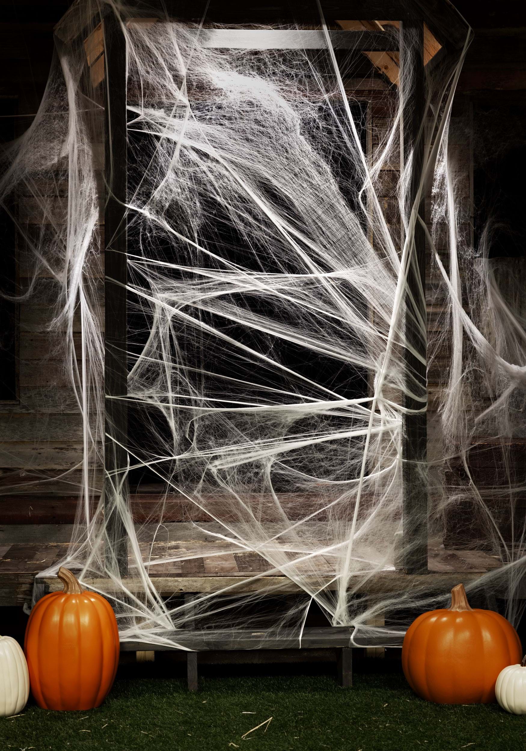 800 Square Feet White Spider Web Prop | Spider Decorations