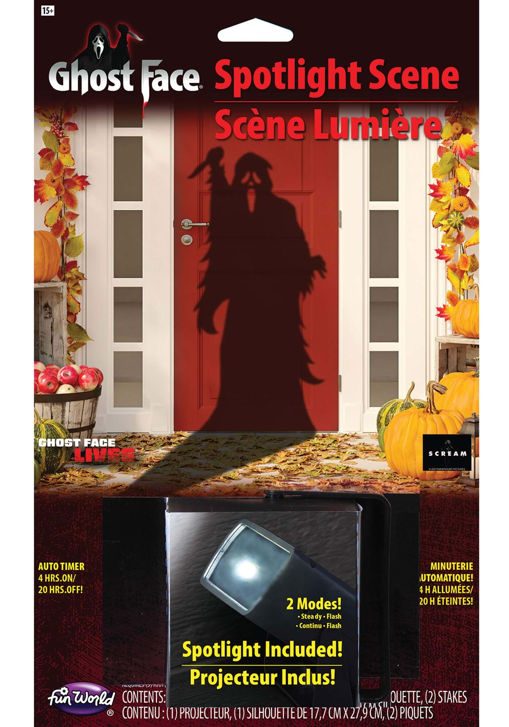Silhouette Ghost Face with Spotlight Decoration | Licensed Decorations
