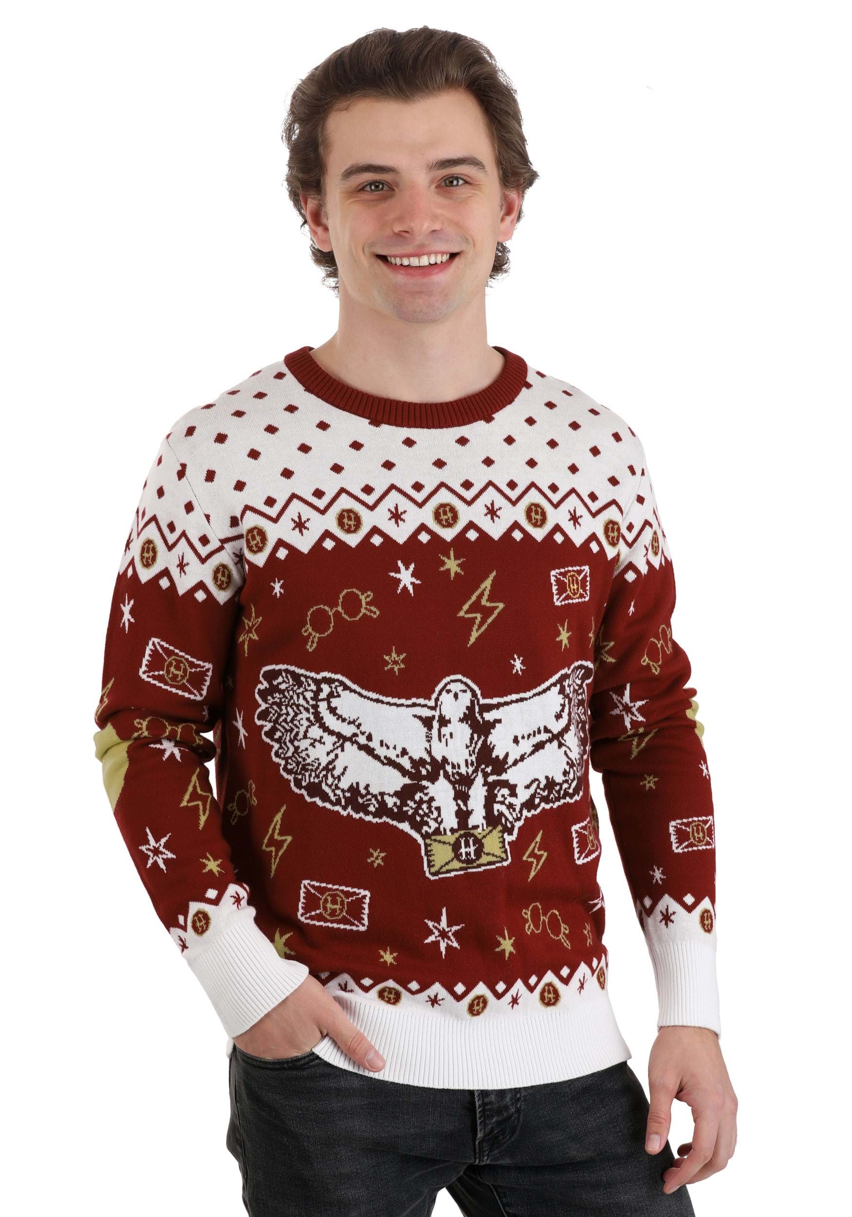 Harry Potter Adult Hedwig Ugly Sweater | Harry Potter Apparel