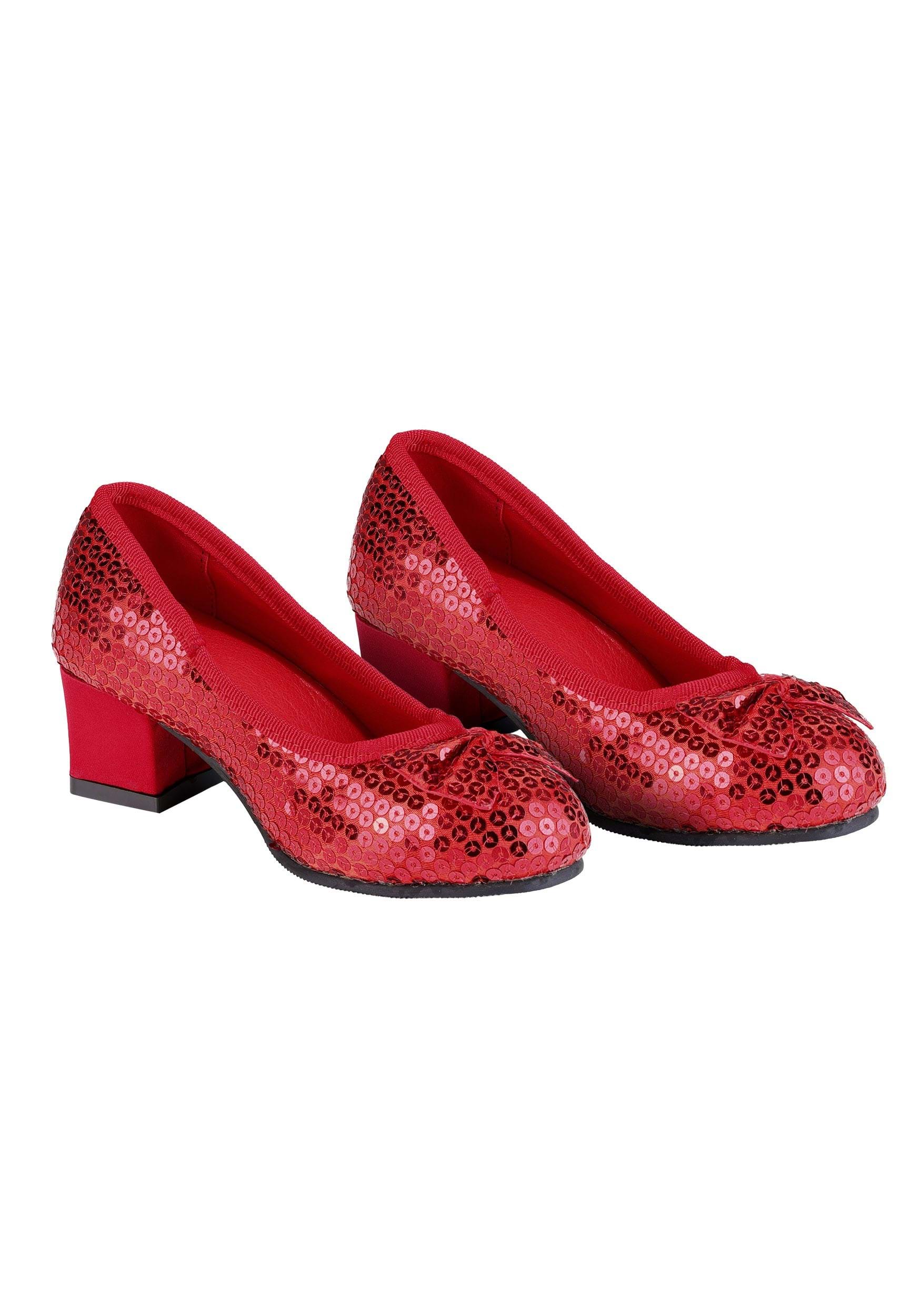 Red Sequin Girl's Costume Shoes | Costume Accessories