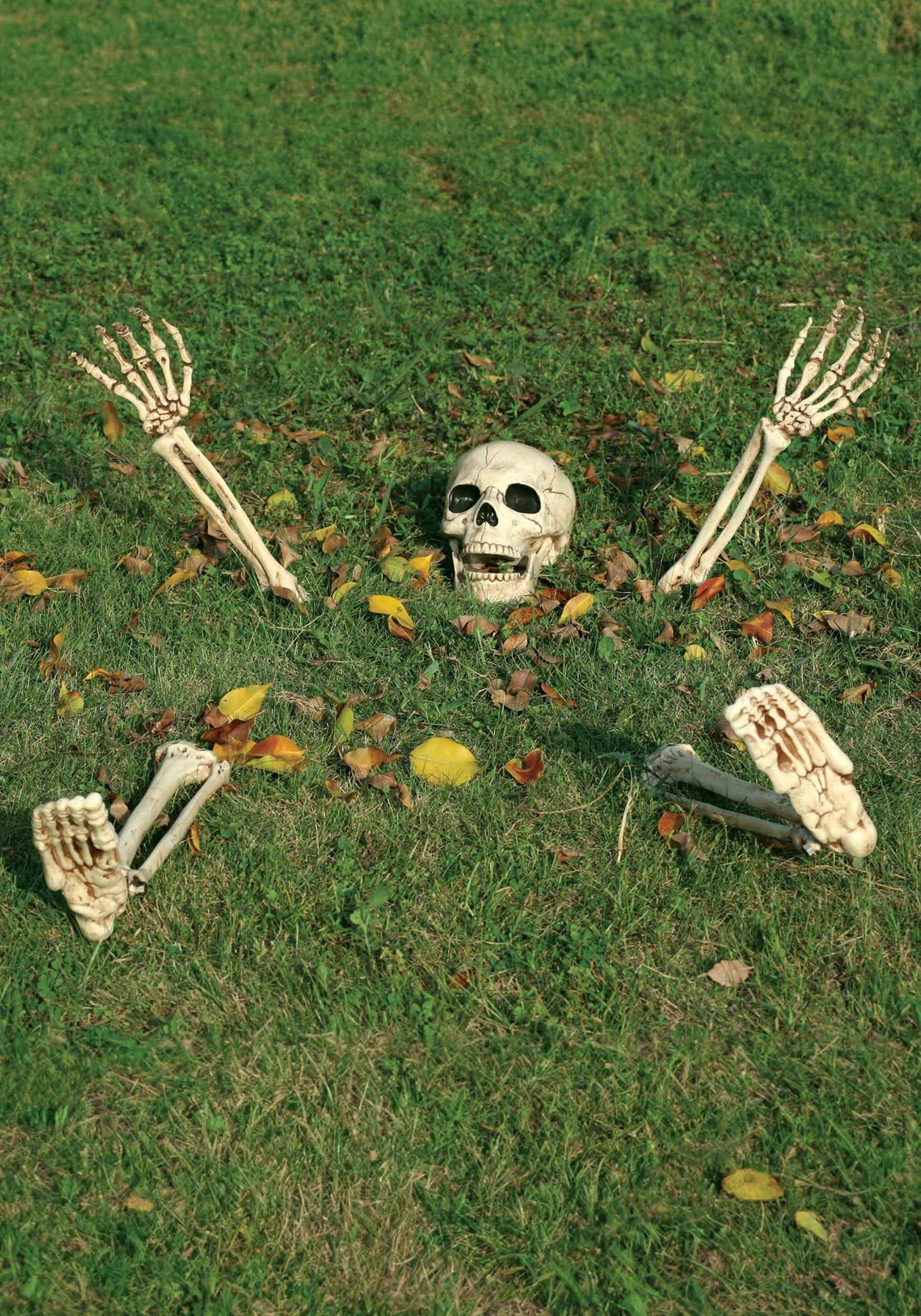 5 Piece Buried Alive Skeleton Halloween Prop | Skeleton Decorations