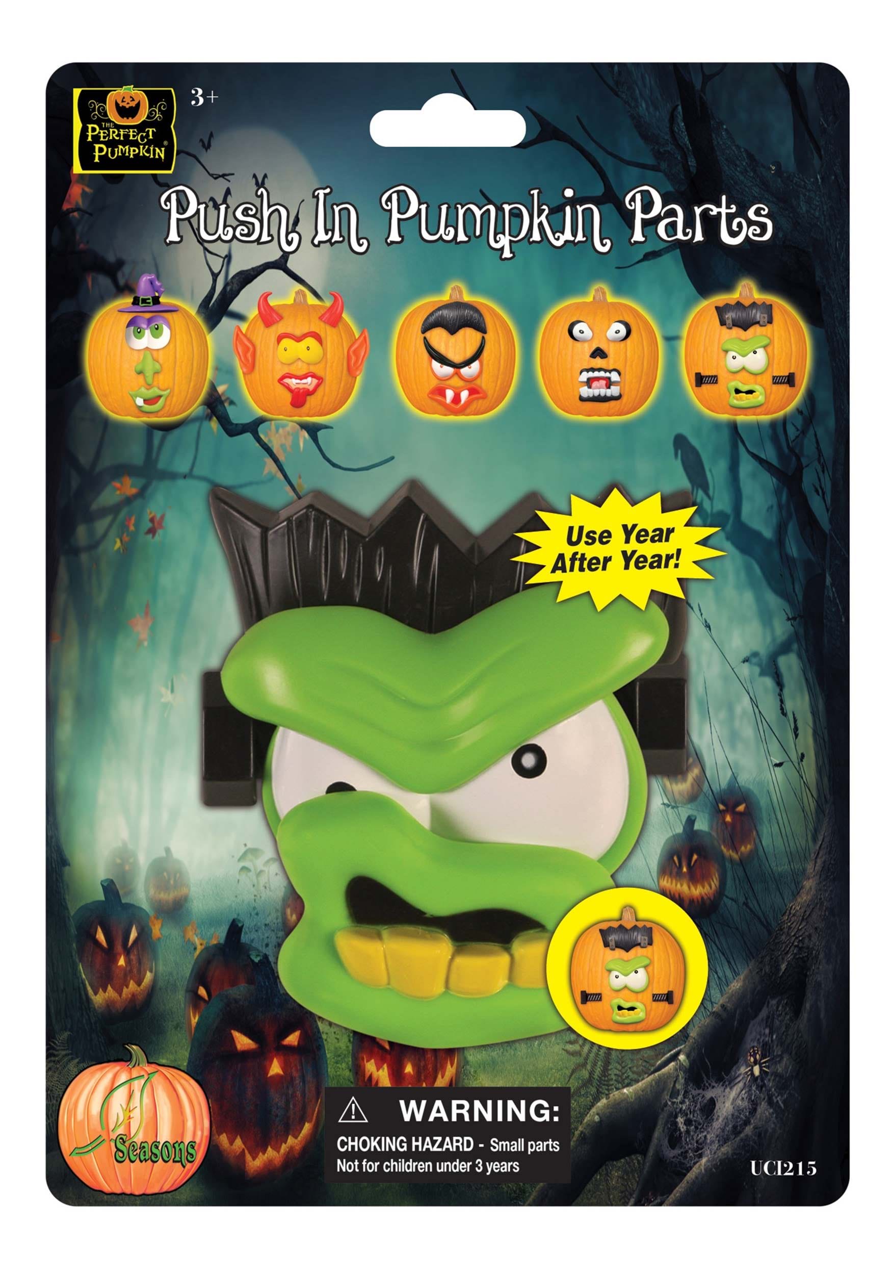 22 Piece Pumpkin Push In Face Parts Decoration | Pumpkin Decorations