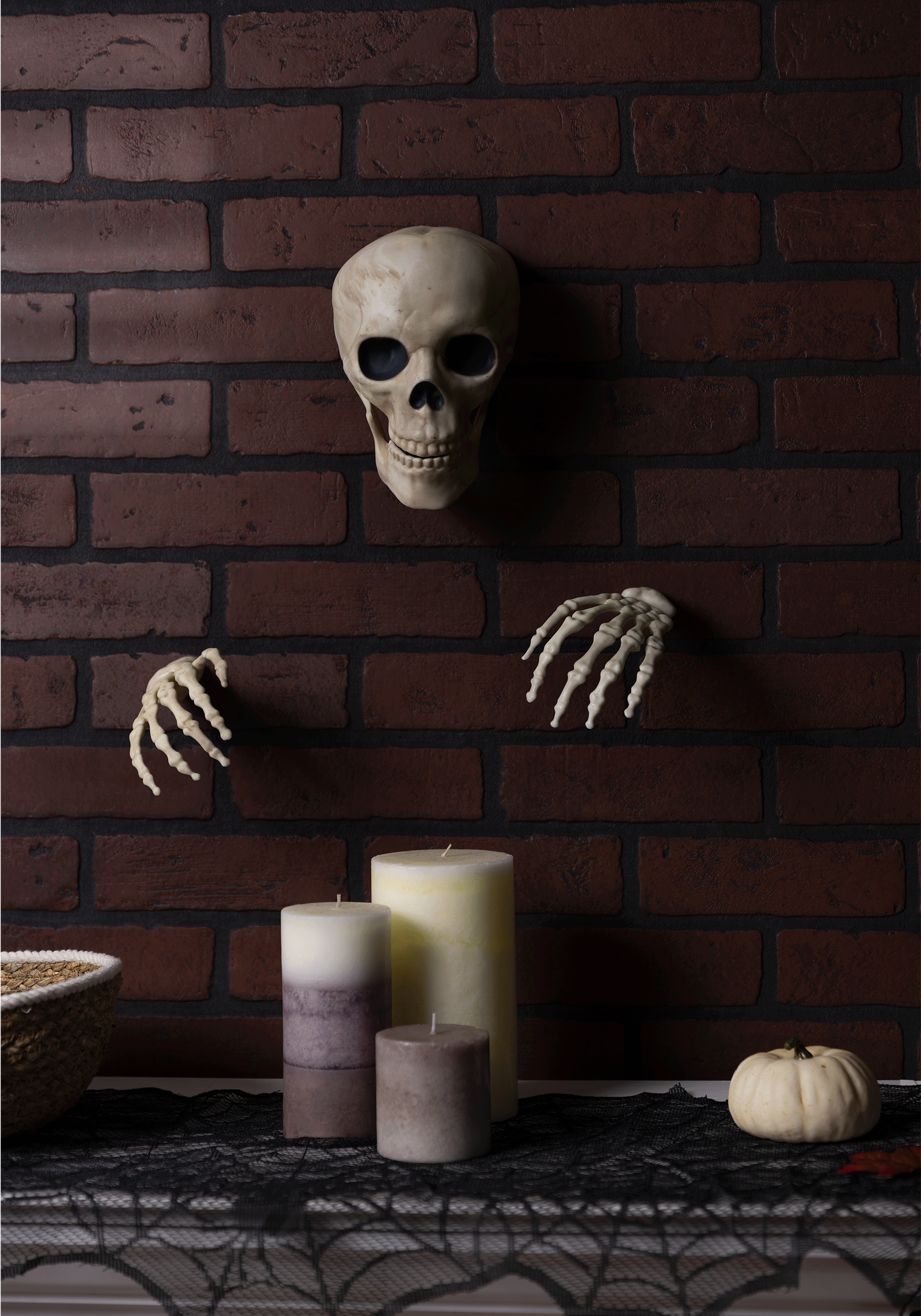 Glow in the Dark Thru the Wall Skeleton Indoor Decoration