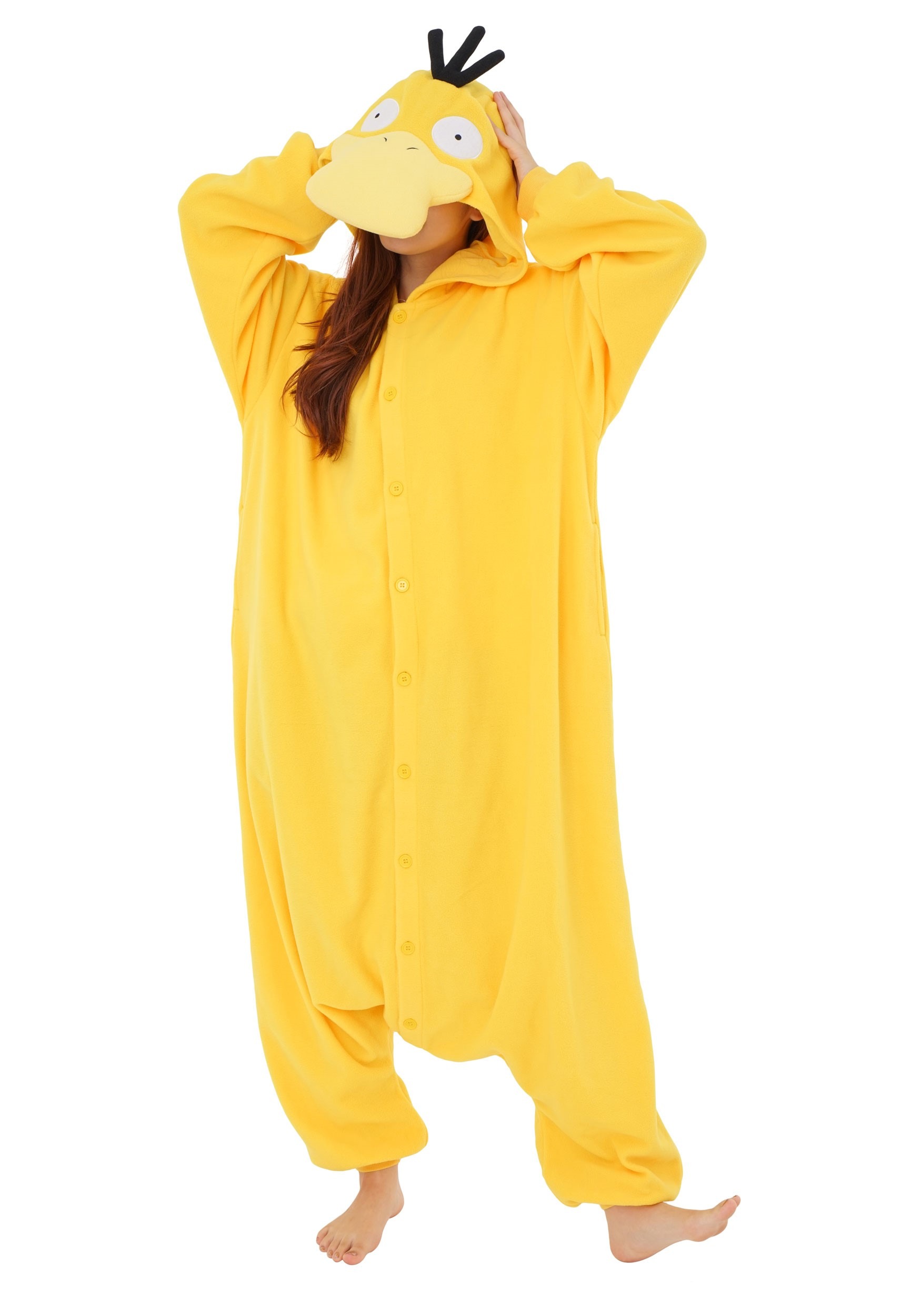 Plus Size Pokémon Psyduck Adult Kigurumi | Pokémon Costumes