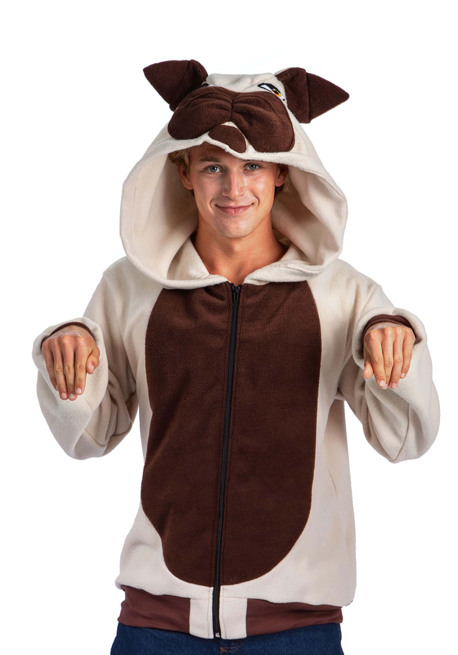 Adult Butch the Bulldog Hoodie Costume | Dog Costumes