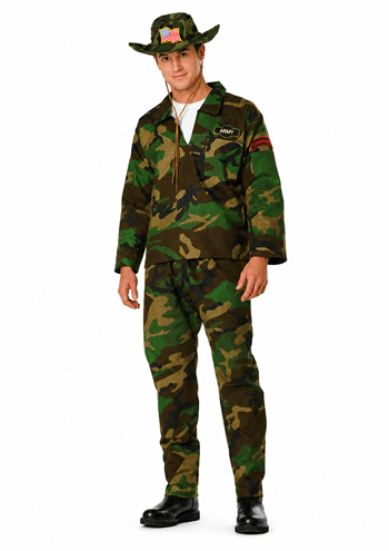 Jungle Commando Soldier Men's Costume | Army Costumes