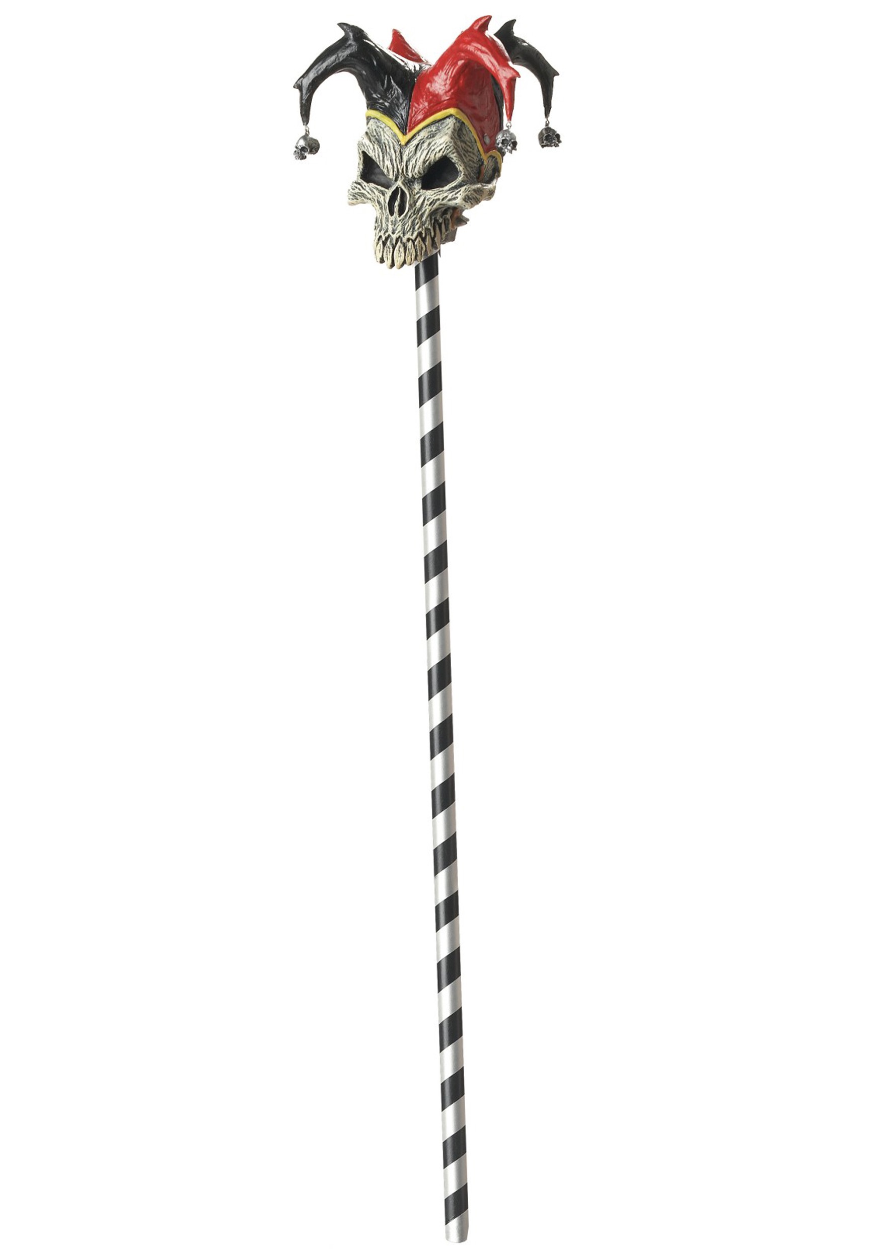 Spooky Jester Skull Costume Cane | Jester Accessories