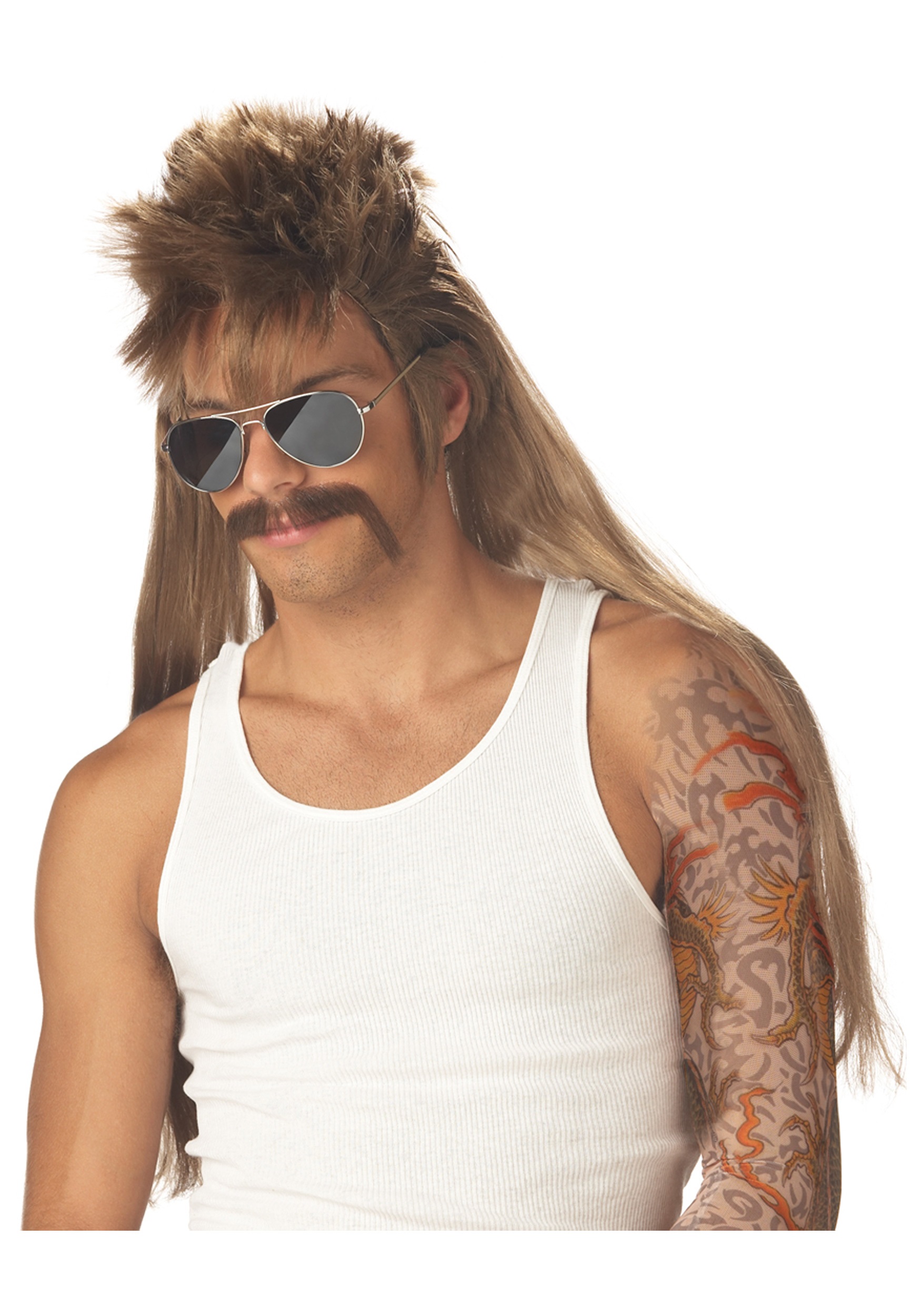 Mississippi Mud Mullet & Mustache | Wig Sets