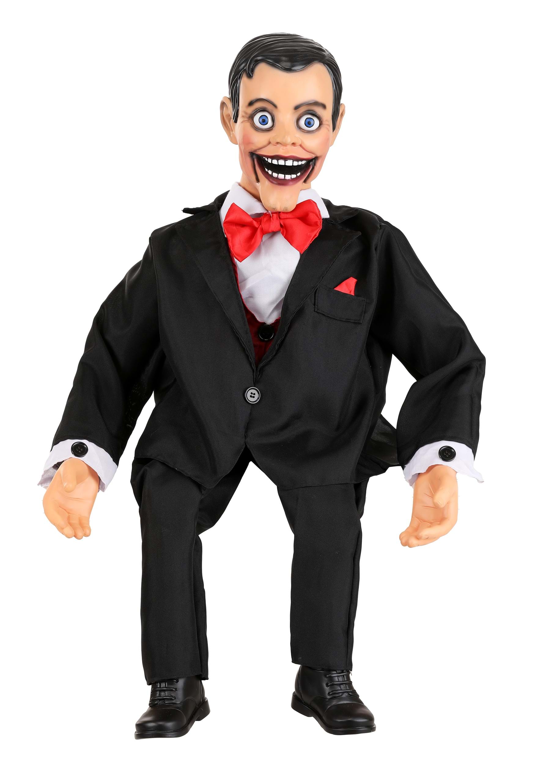 2.8FT Animated Creepy Ventriloquist Dummy Doll Decoration | Scary Decorations