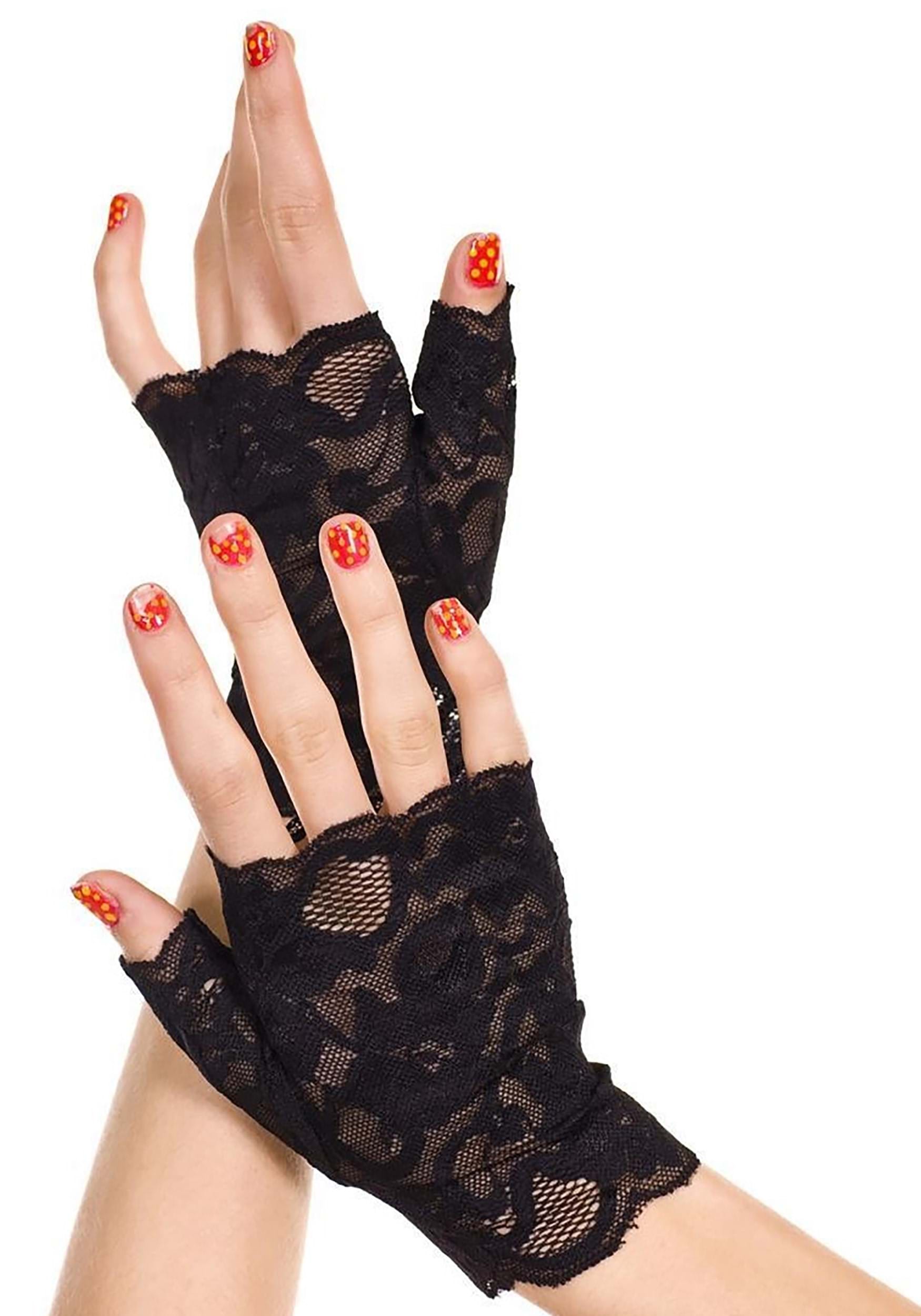 Black Lace Fingerless Women