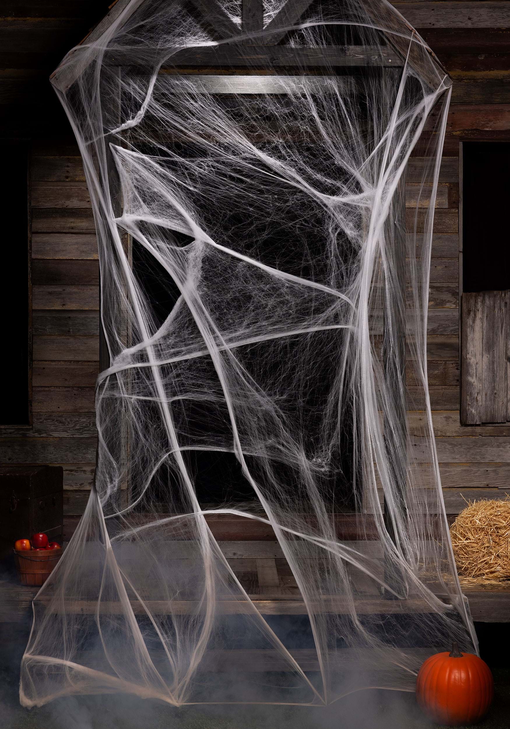 400 Square FT Super Stretch Spider Web Prop | Spider Decorations