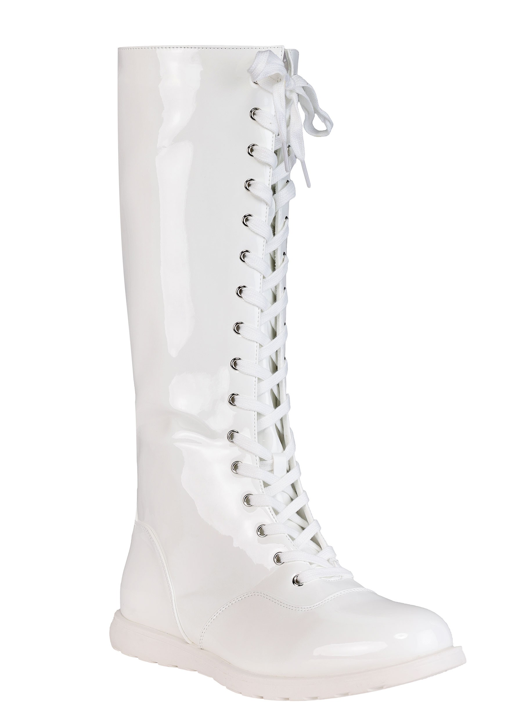 White Wrestling Costume Boots for Adults | Sports Accessories